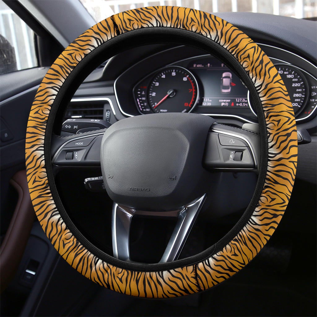 Tiger Skin Premium Car Steering Wheel Cover