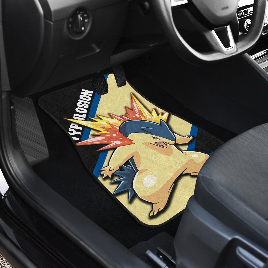 Typhlosion Car Floor Mats Custom Anime Pokemon Car Interior Accessories