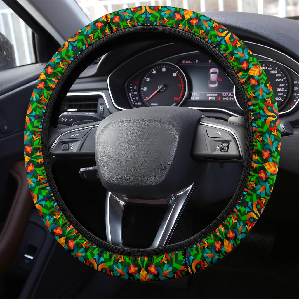 Fashion Flower Premium Car Steering Wheel Cover