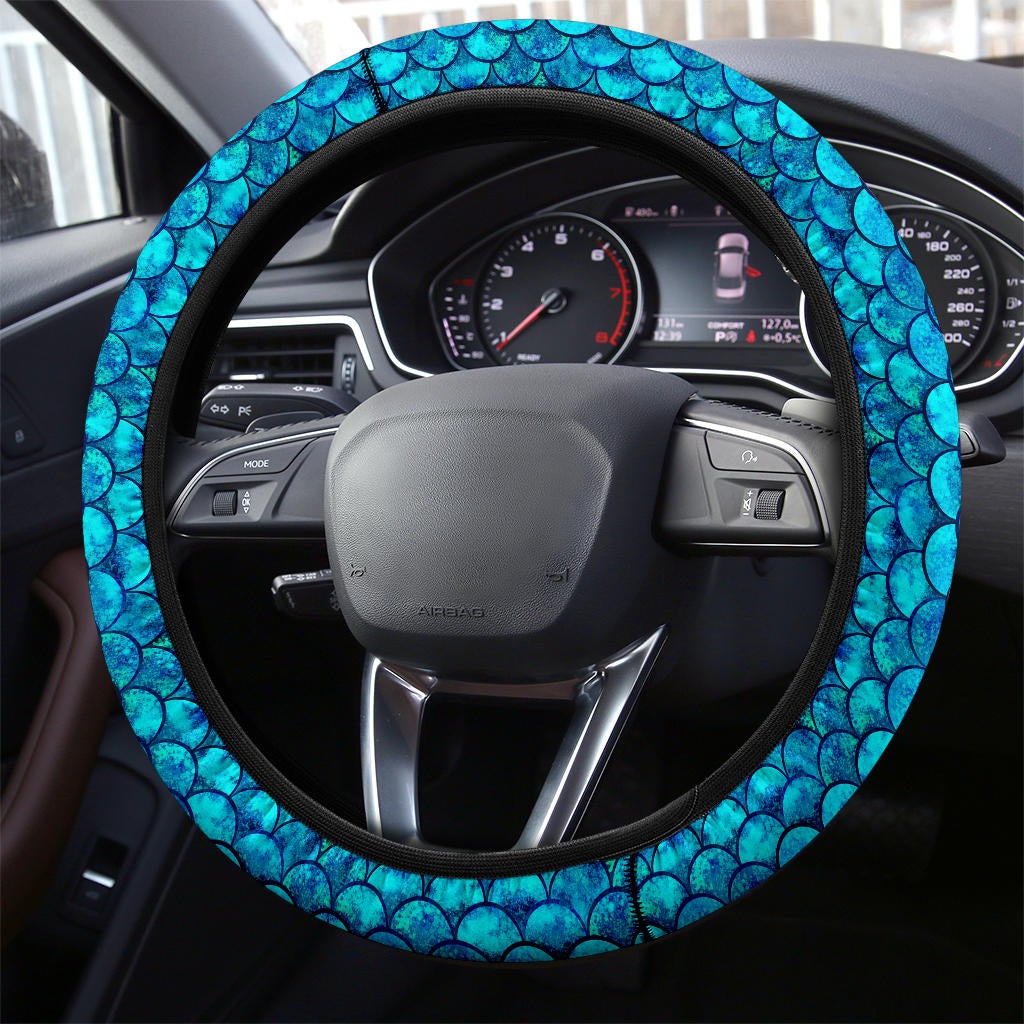 Blue Skin Premium Car Steering Wheel Cover