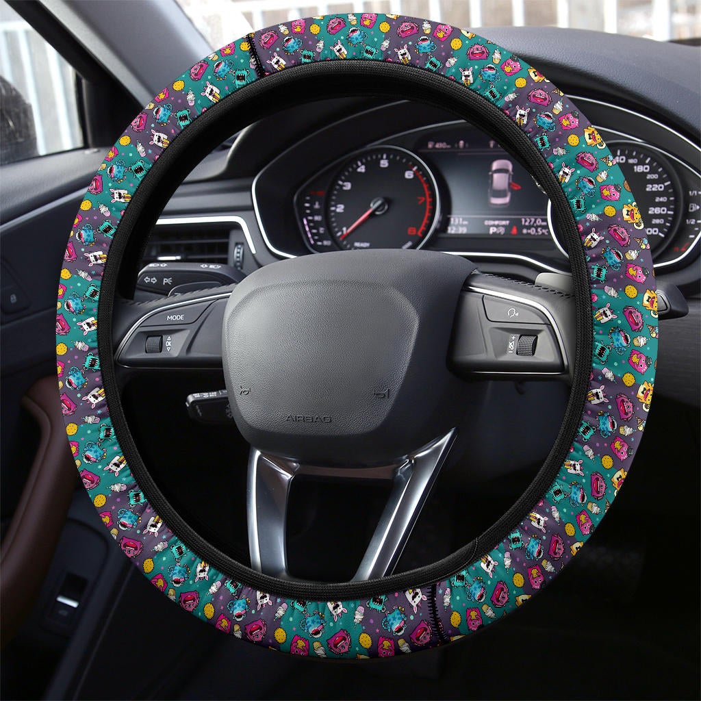 Funny Monters Premium Car Steering Wheel Cover