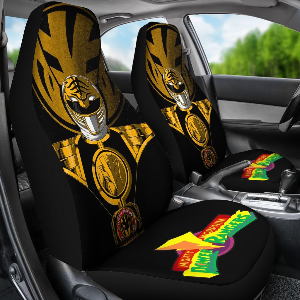 White Ranger Power Premium Custom Car Seat Covers Decor Protectors