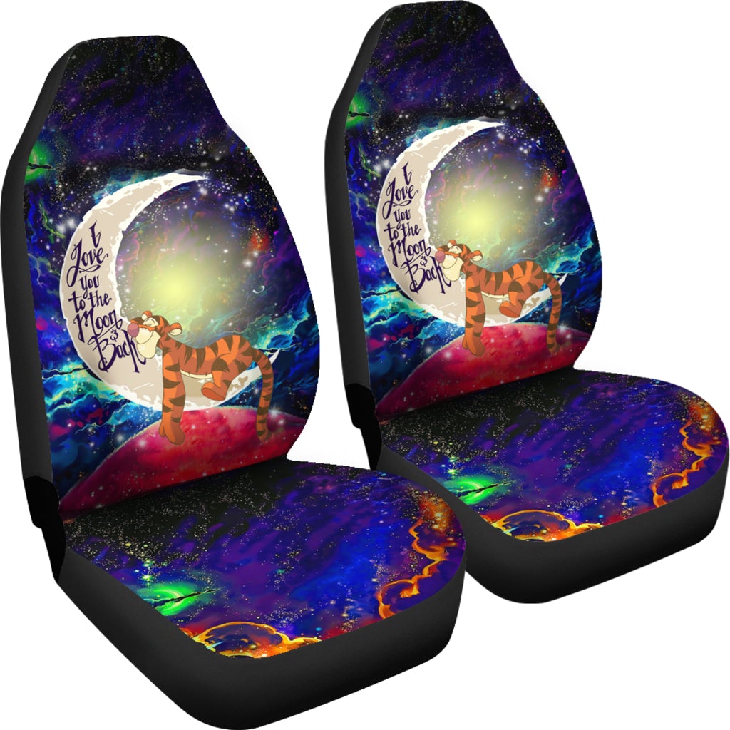 Tiger Winnie The Pooh Love You To The Moon Galaxy Car Seat Covers