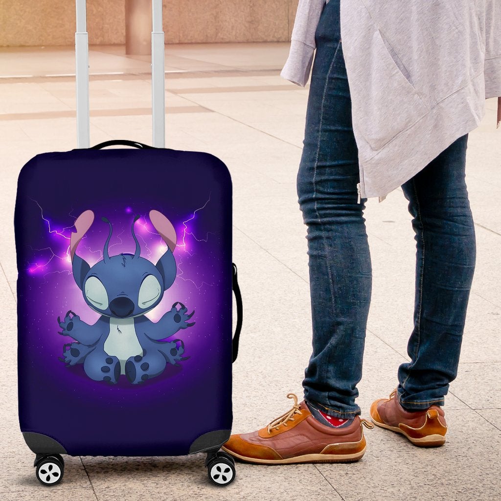 Stitch Do Yoga Funny Custom Premium Luggage Cover Suitcase Protector