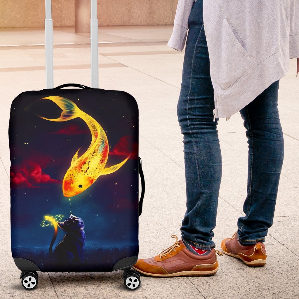 Cat Fish 2020 Travel Luggage Cover Suitcase Protector