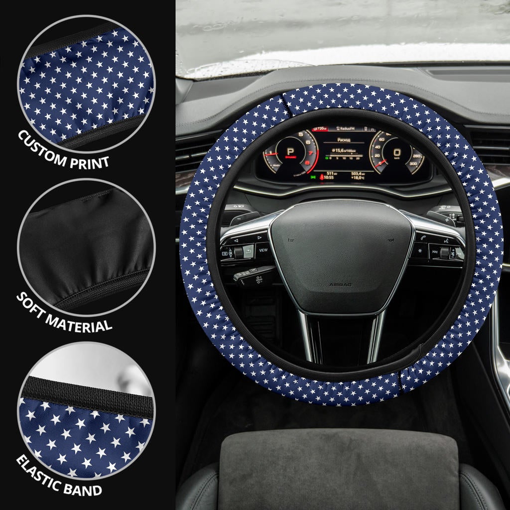 Flag USA Star Premium Car Steering Wheel Cover