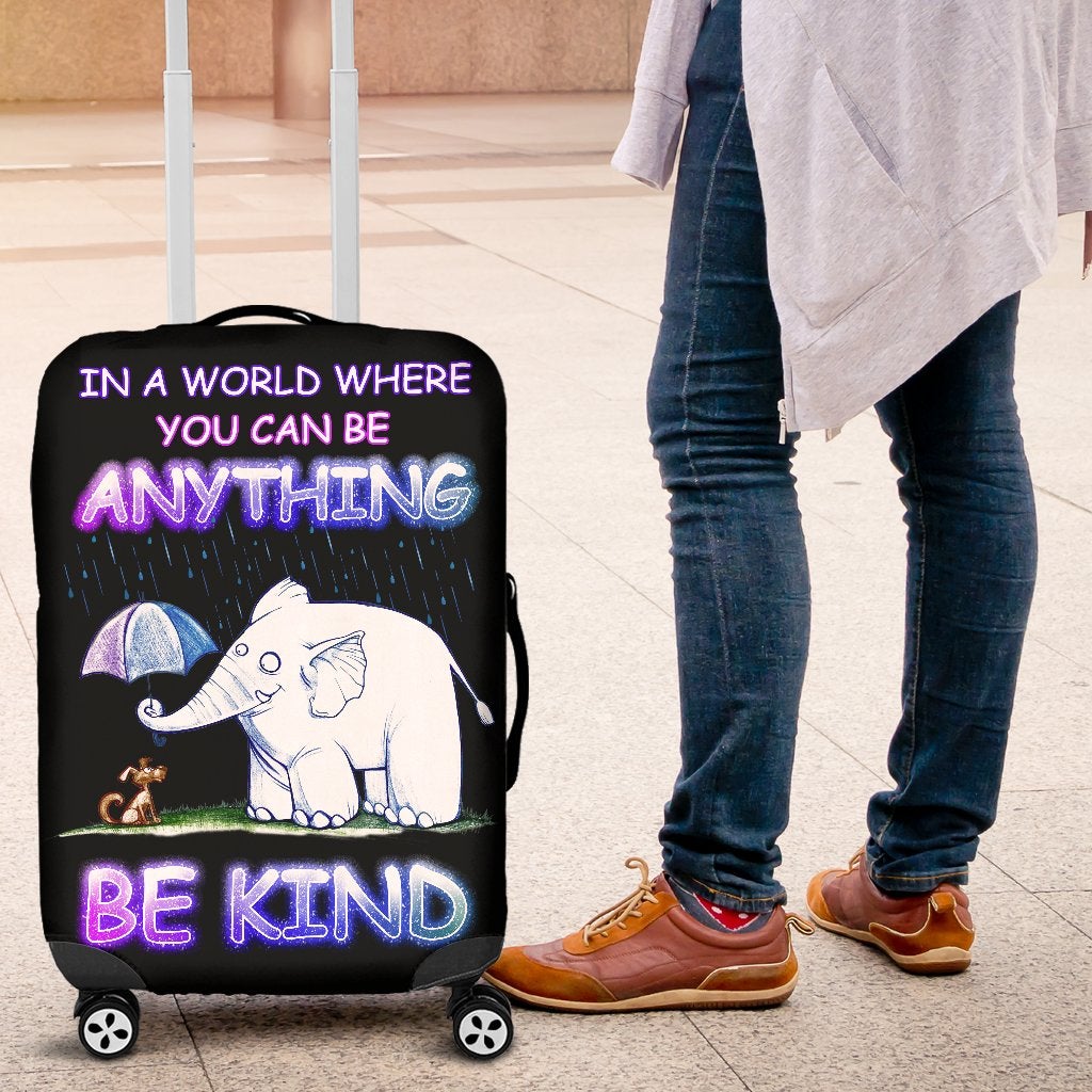 Elephant Be Kind Travel Luggage Cover Suitcase Protector