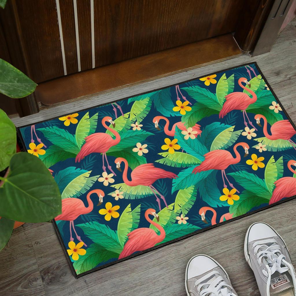 Tropical Flamingo Hawaii Door Mats Home Decor