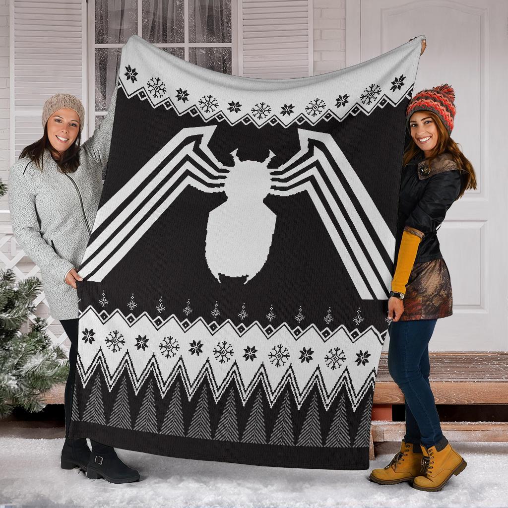 Venom Ugly Christmas Custom Blanket Home Decor