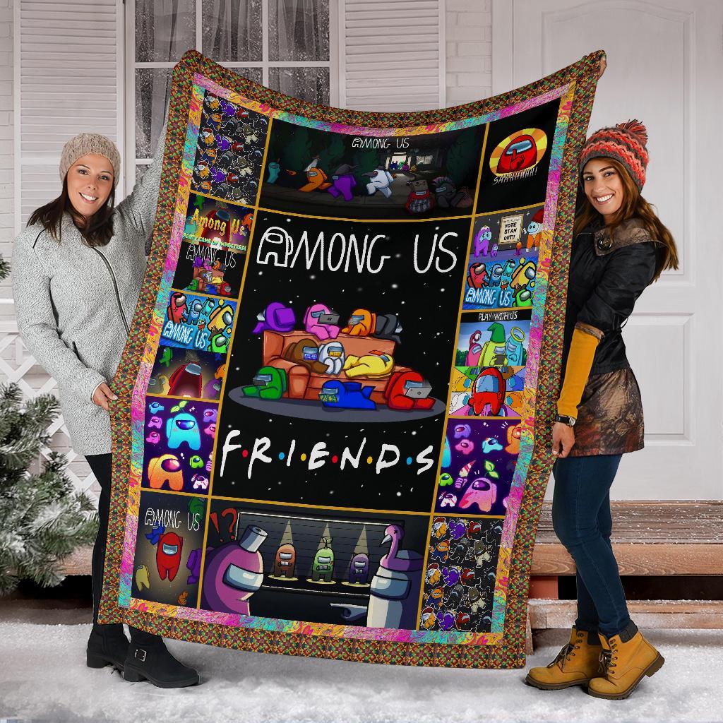 Among Us F.R.I.E.N.D.S Christmas Custom Blanket Home Decor