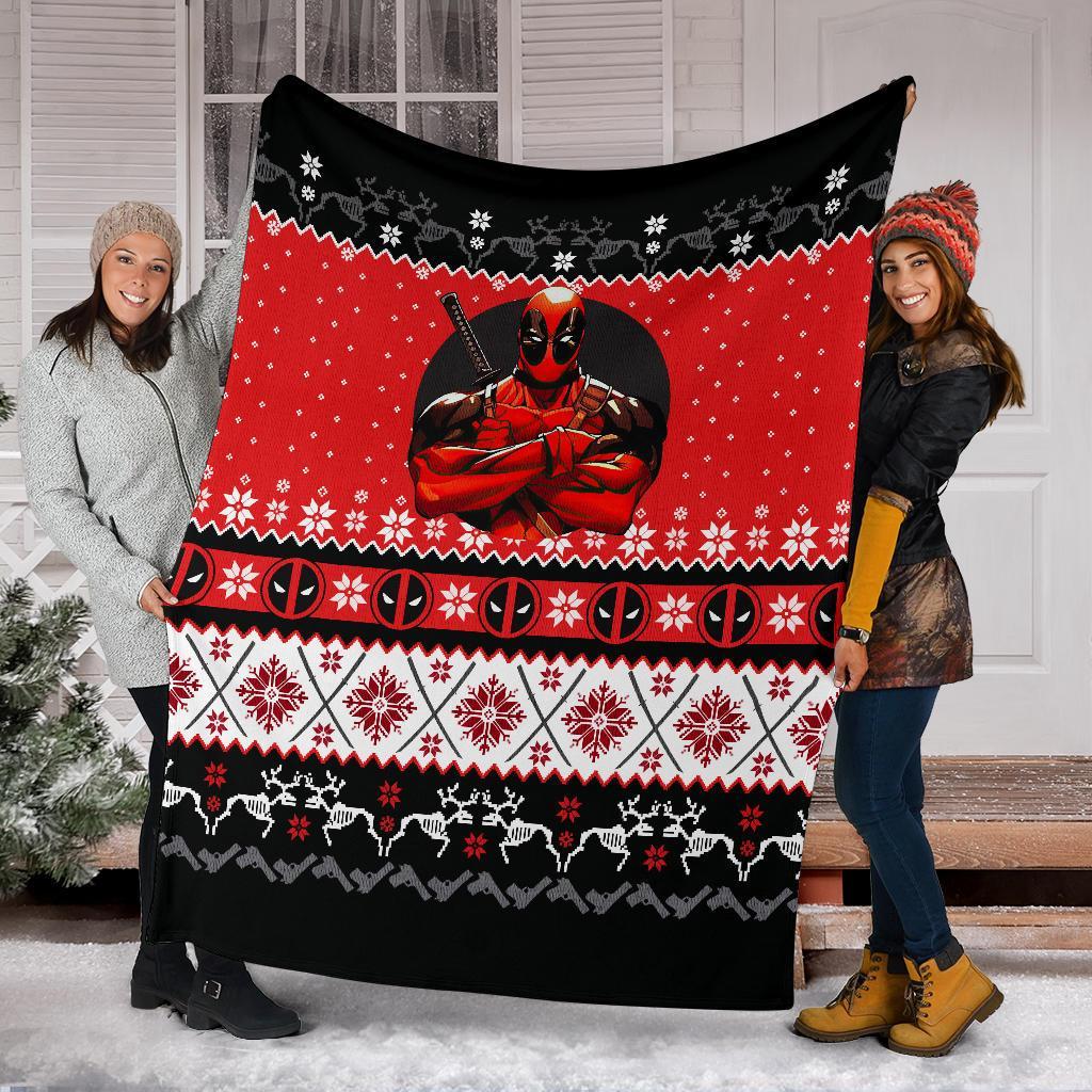 Deadpool Ugly Christmas Custom Blanket Home Decor