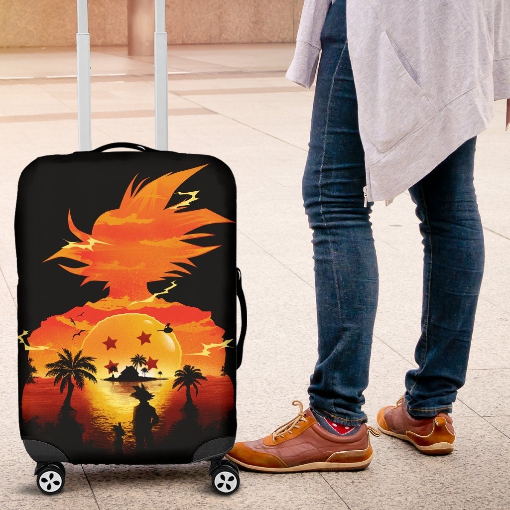 Goku Sunset Luggage Cover Suitcase Protector