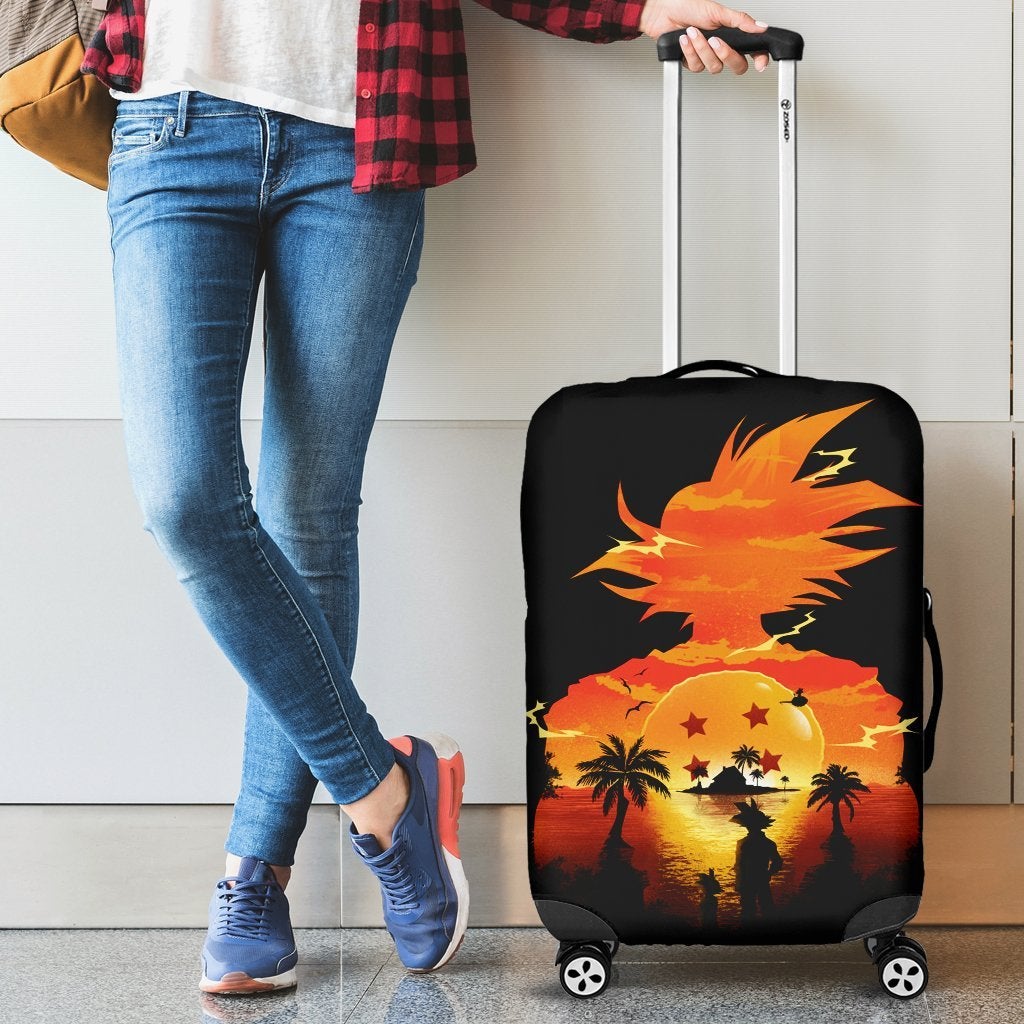 Goku Sunset Luggage Cover Suitcase Protector