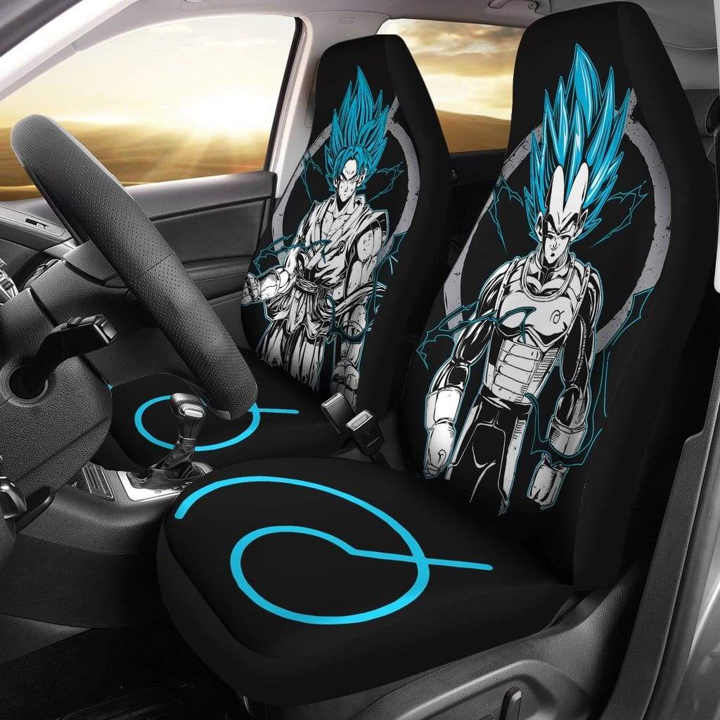 Goku Vegeta Blue Car Premium Custom Car Seat Covers Decor Protectors
