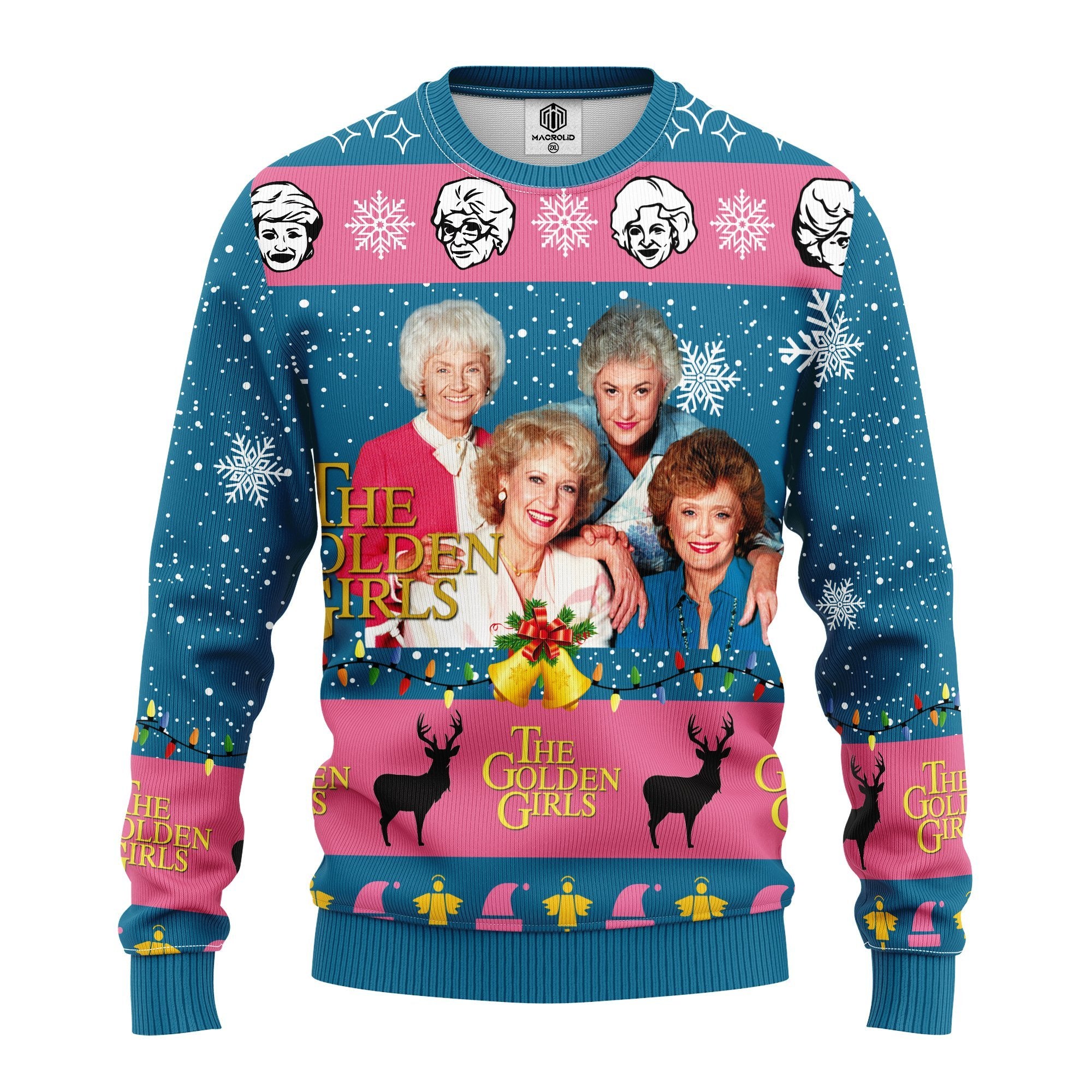 Golden Girls Blue Ugly Christmas Sweater Amazing Gift Idea Thanksgiving Gift