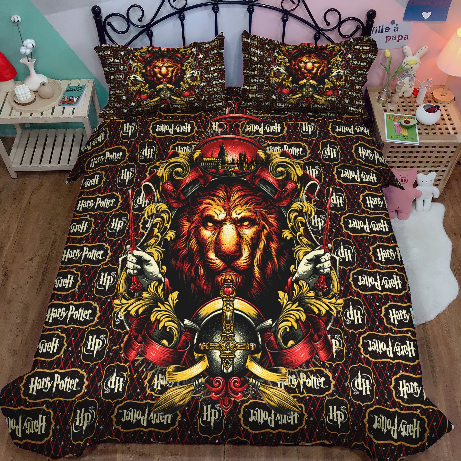 Gryffindor Harry Potter Bedding Set Duvet Cover And 2 Pillowcases
