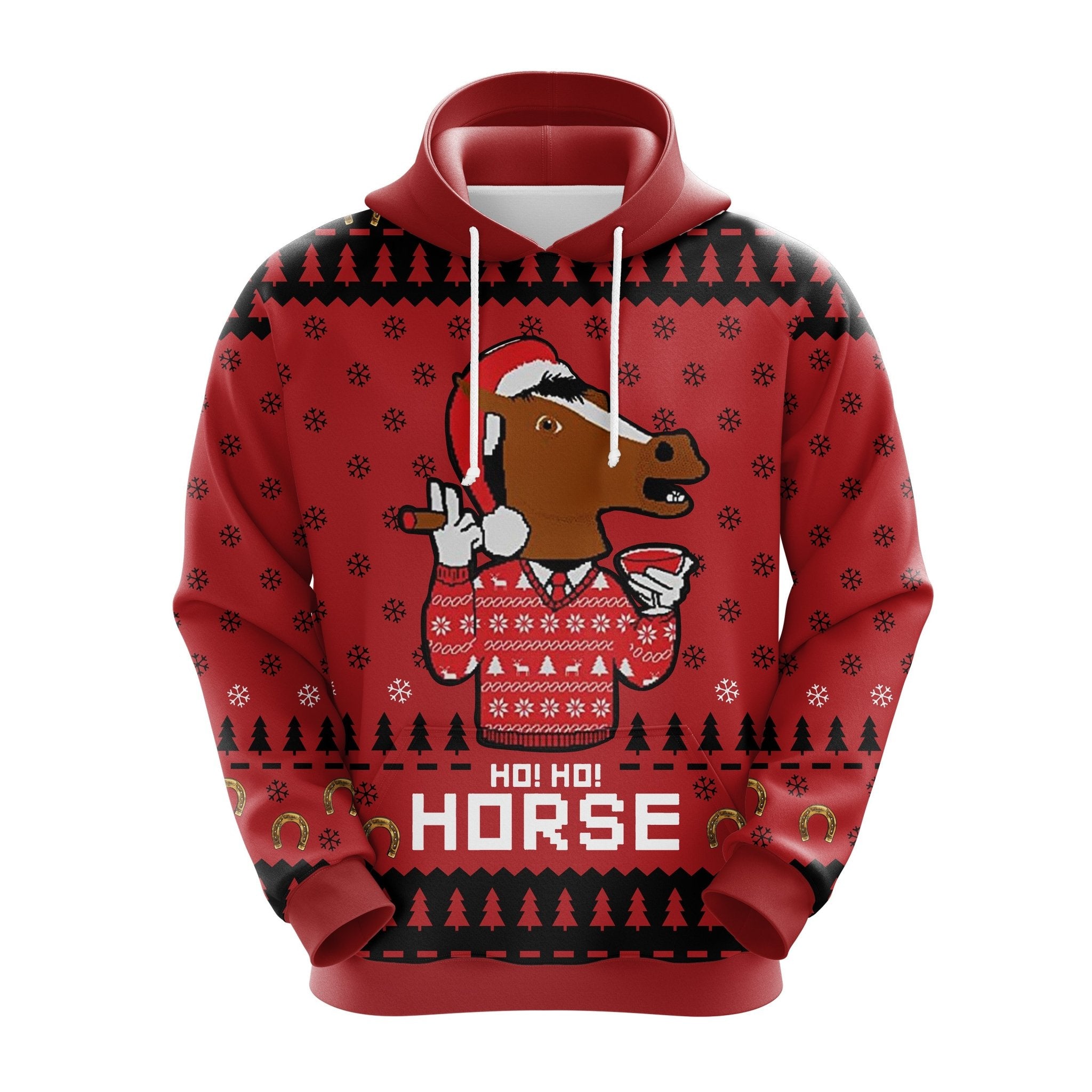 Ho Ho Horse Christmas Cute Noel Mc Ugly Hoodie Amazing Gift Idea Thanksgiving Gift