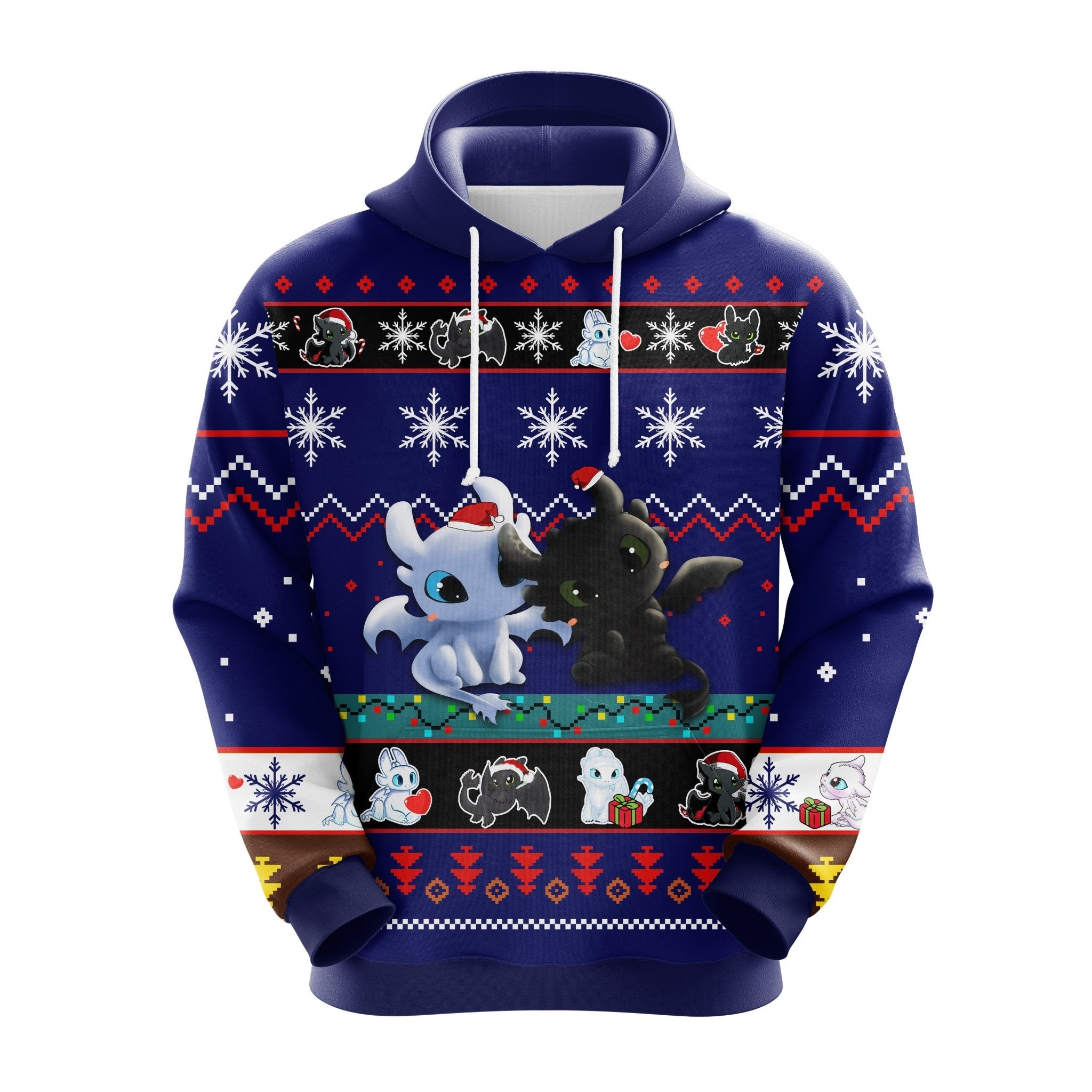 How To Train Your Dragon Christmas Cute Noel Mc Ugly Hoodie Blue 1- Amazing Gift Idea Thanksgiving Gift