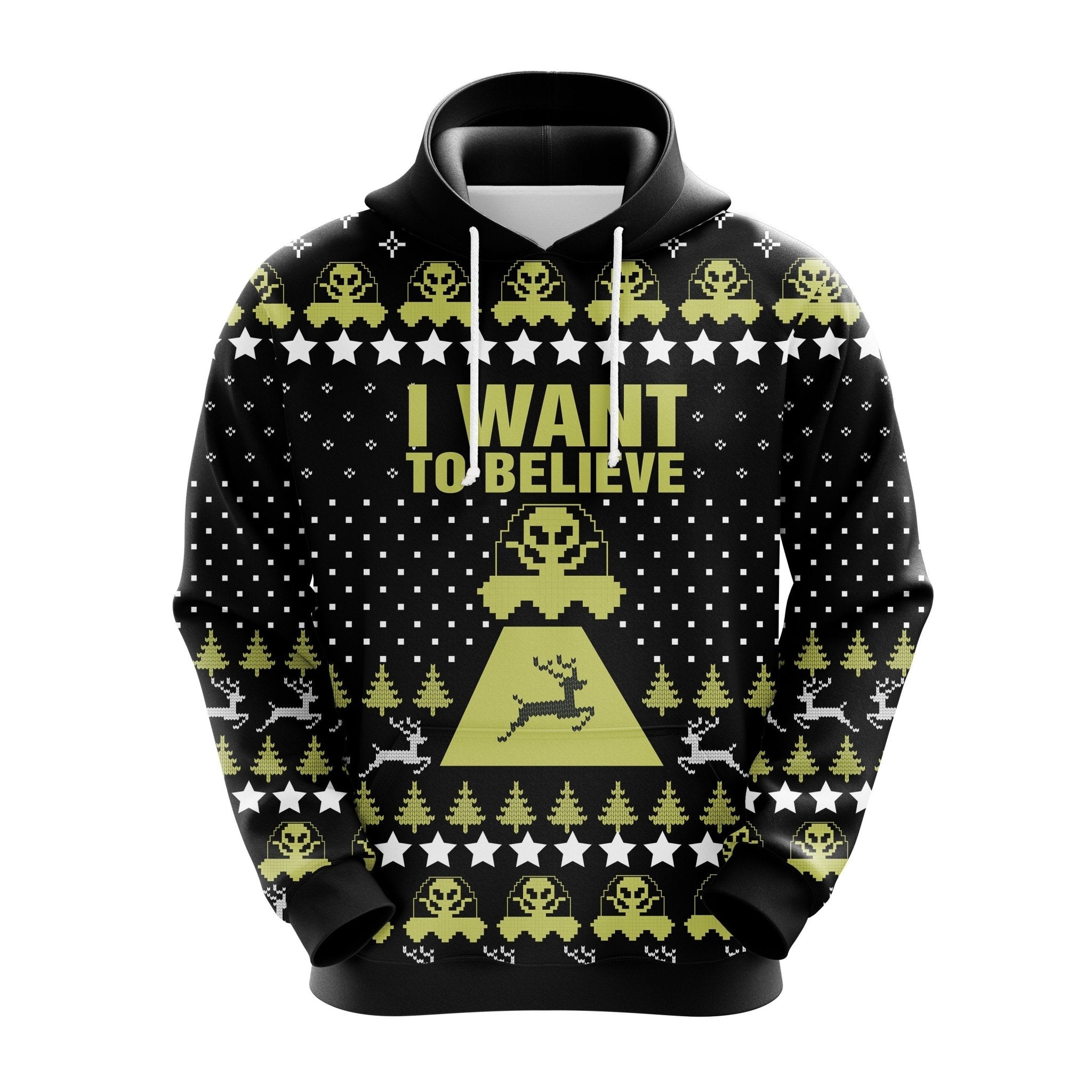 I Want To Believe Christmas Cute Noel Mc Ugly Hoodie Amazing Gift Idea Thanksgiving Gift