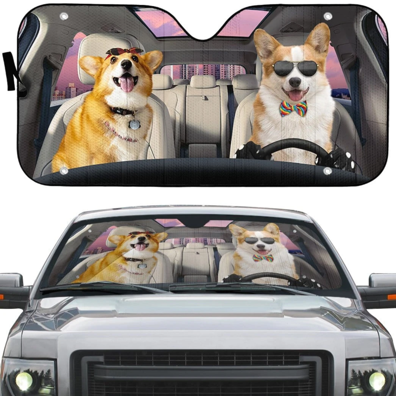 Pembroke Welsh Corgi Dogs Car Sunshade Gift Ideas 2021