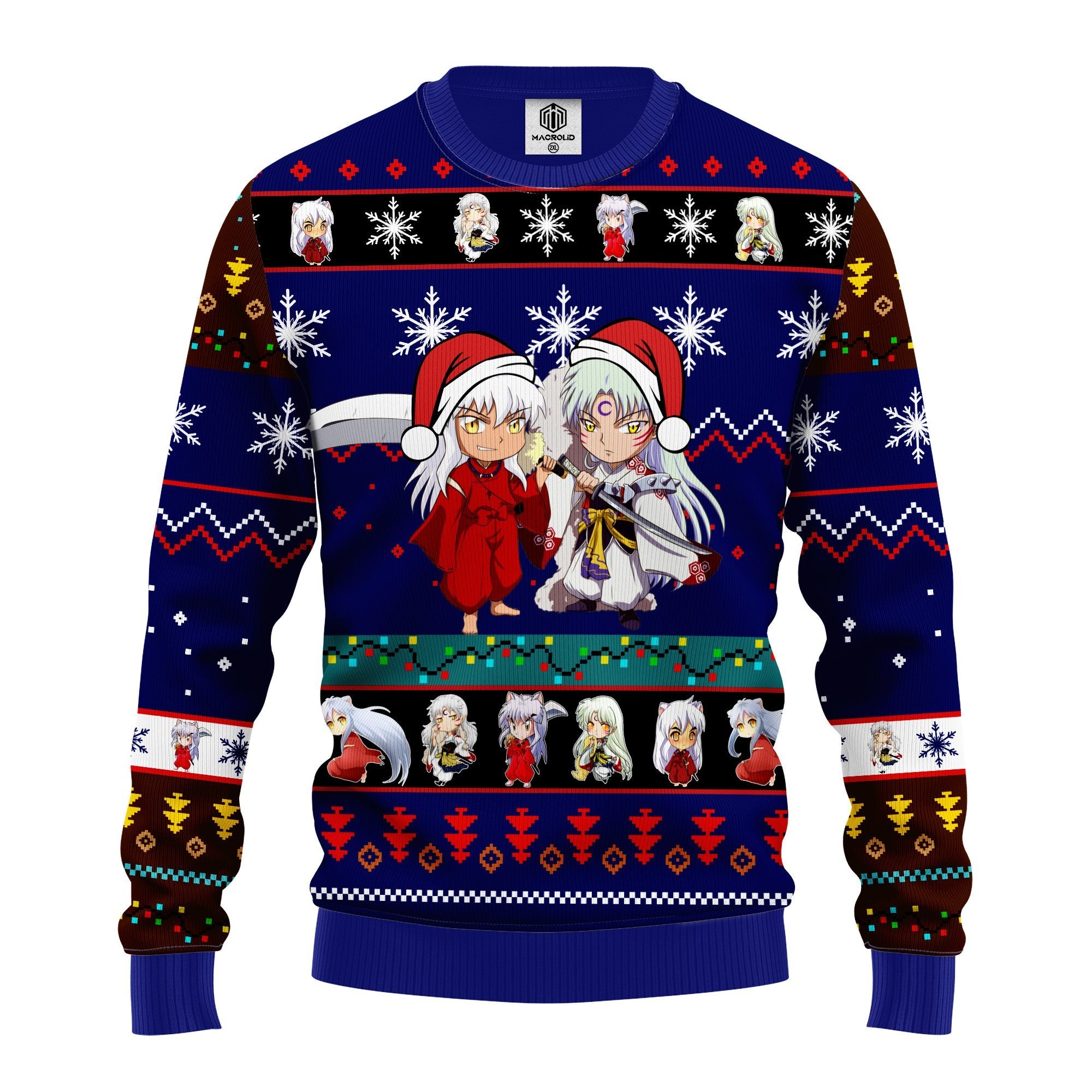 Inuyasha Ugly Christmas Sweater Blue 1 Amazing Gift Idea Thanksgiving Gift