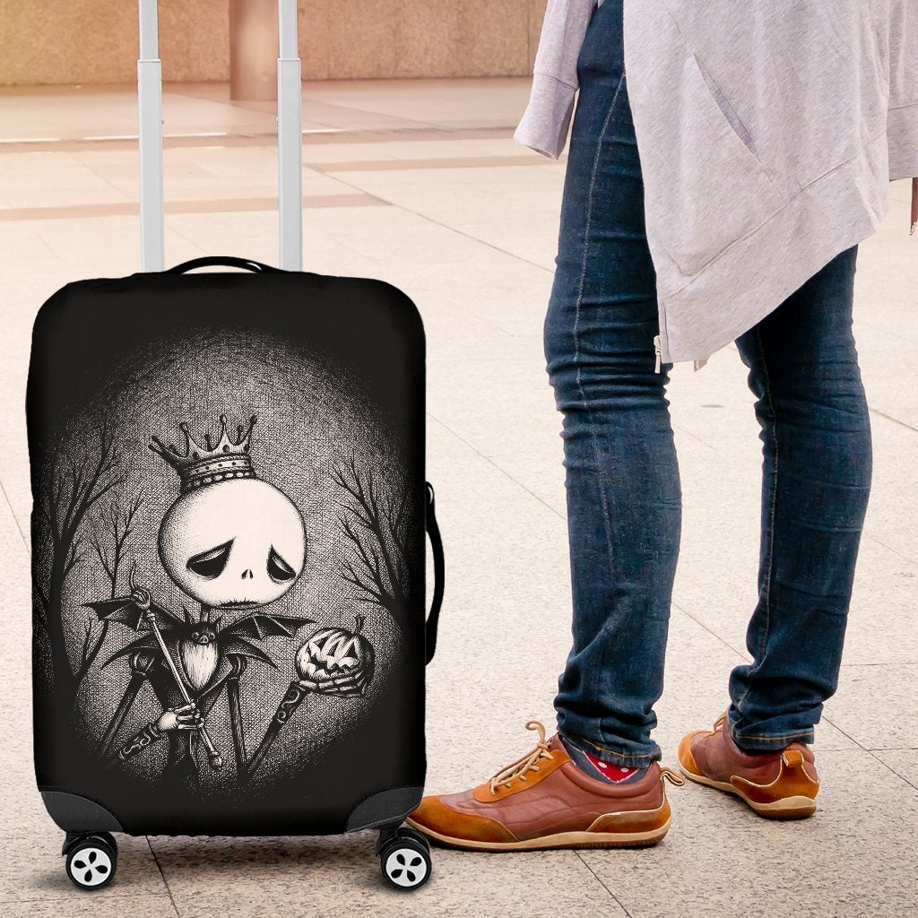Jack Skellington Sad Luggage Cover Suitcase Protector