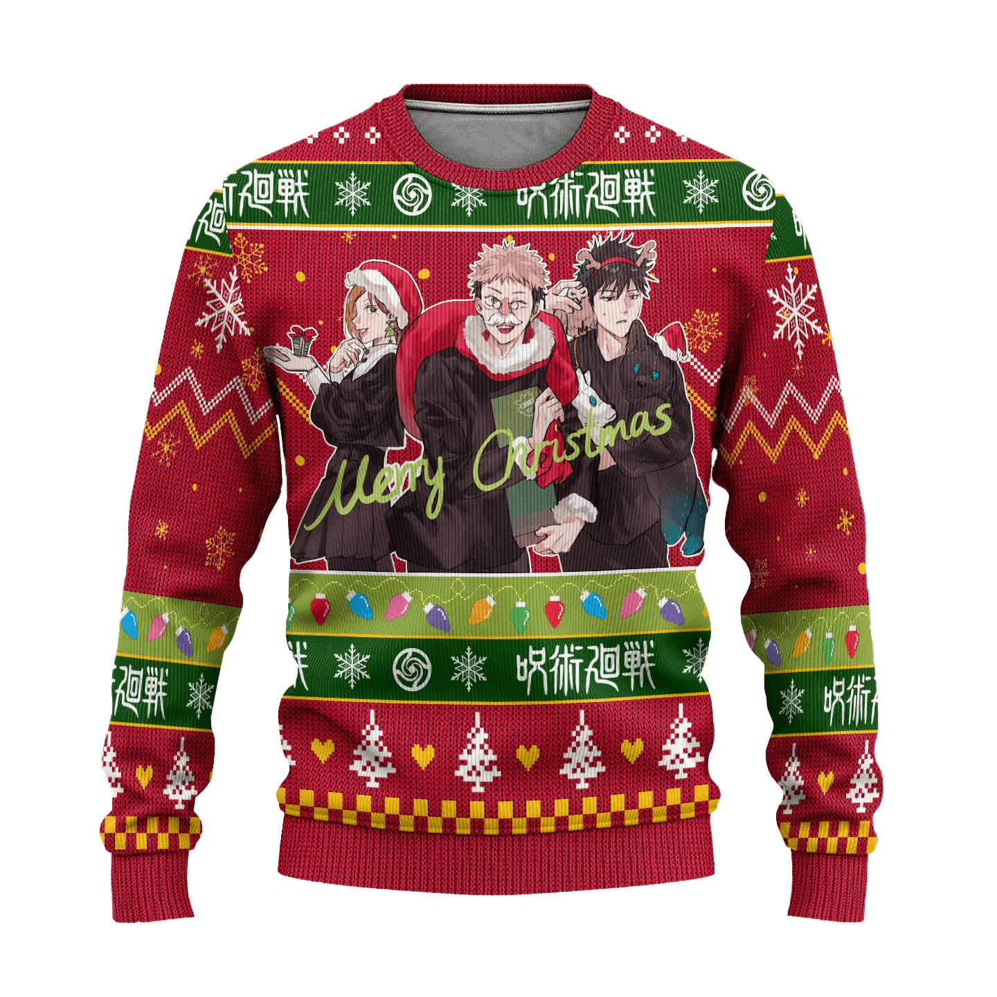 Jujutsu Kaisen Ugly Christmas Sweater Custom Xmas Gift