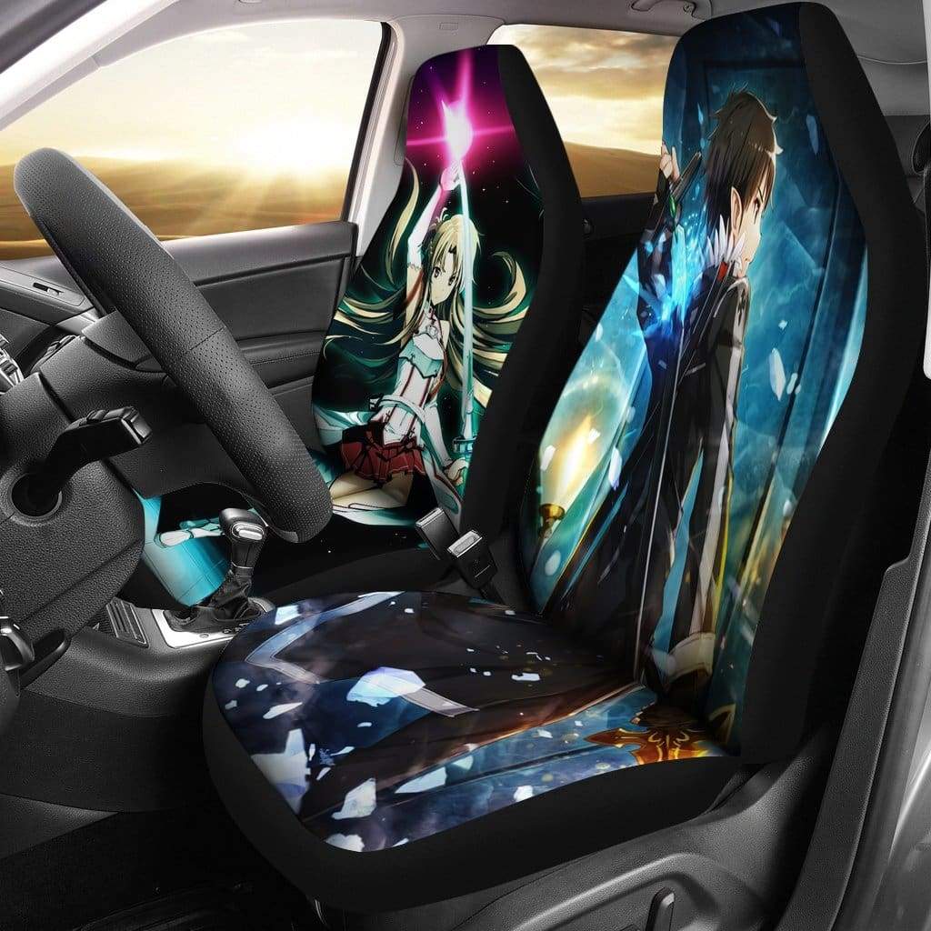 Kirito Asuna Car Premium Custom Car Seat Covers Decor Protectors 2