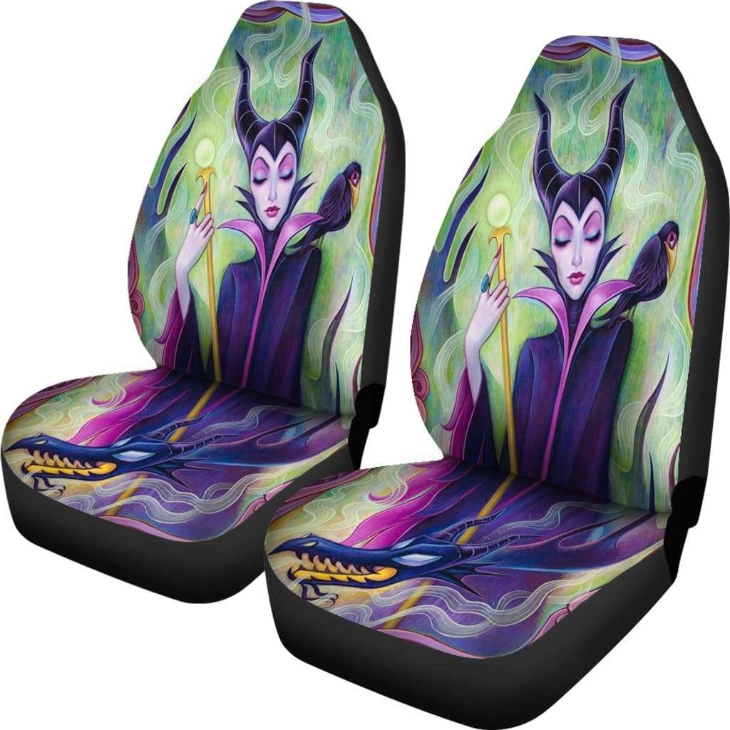 Maleficent Car Premium Custom Car Seat Covers Decor Protectors