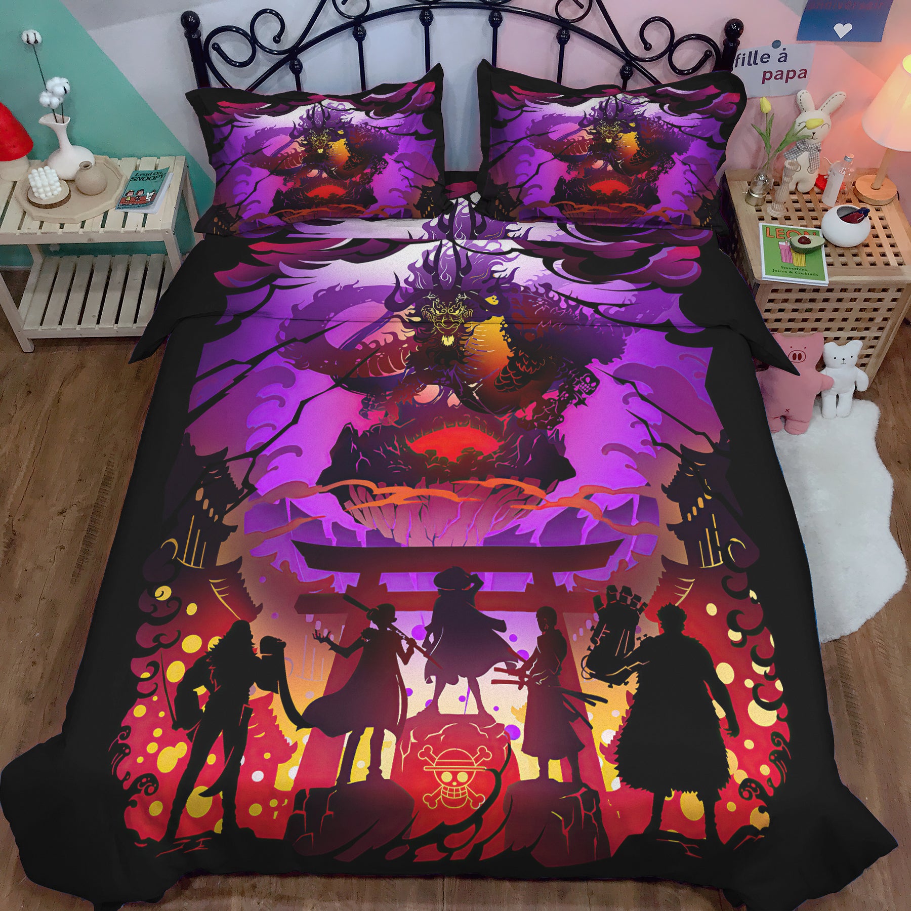 One Piece Anime Bedding Set Duvet Cover And 2 Pillowcases