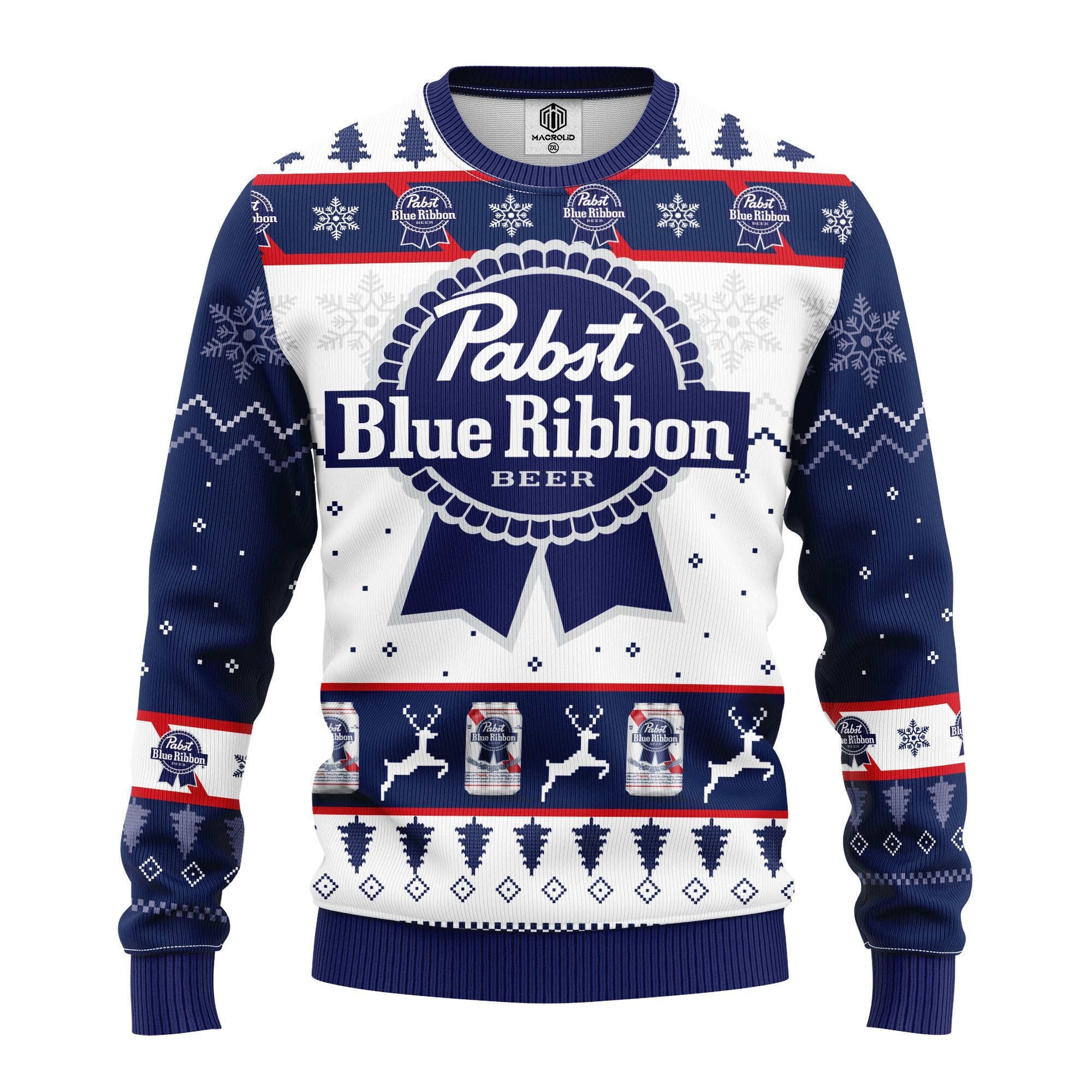Pabst Blue Beer Ugly Christmas Sweater Amazing Gift Idea Thanksgiving Gift