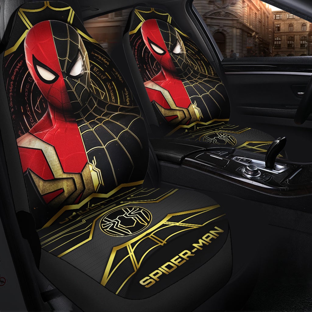 Spider Man Black Red Car Seat Covers