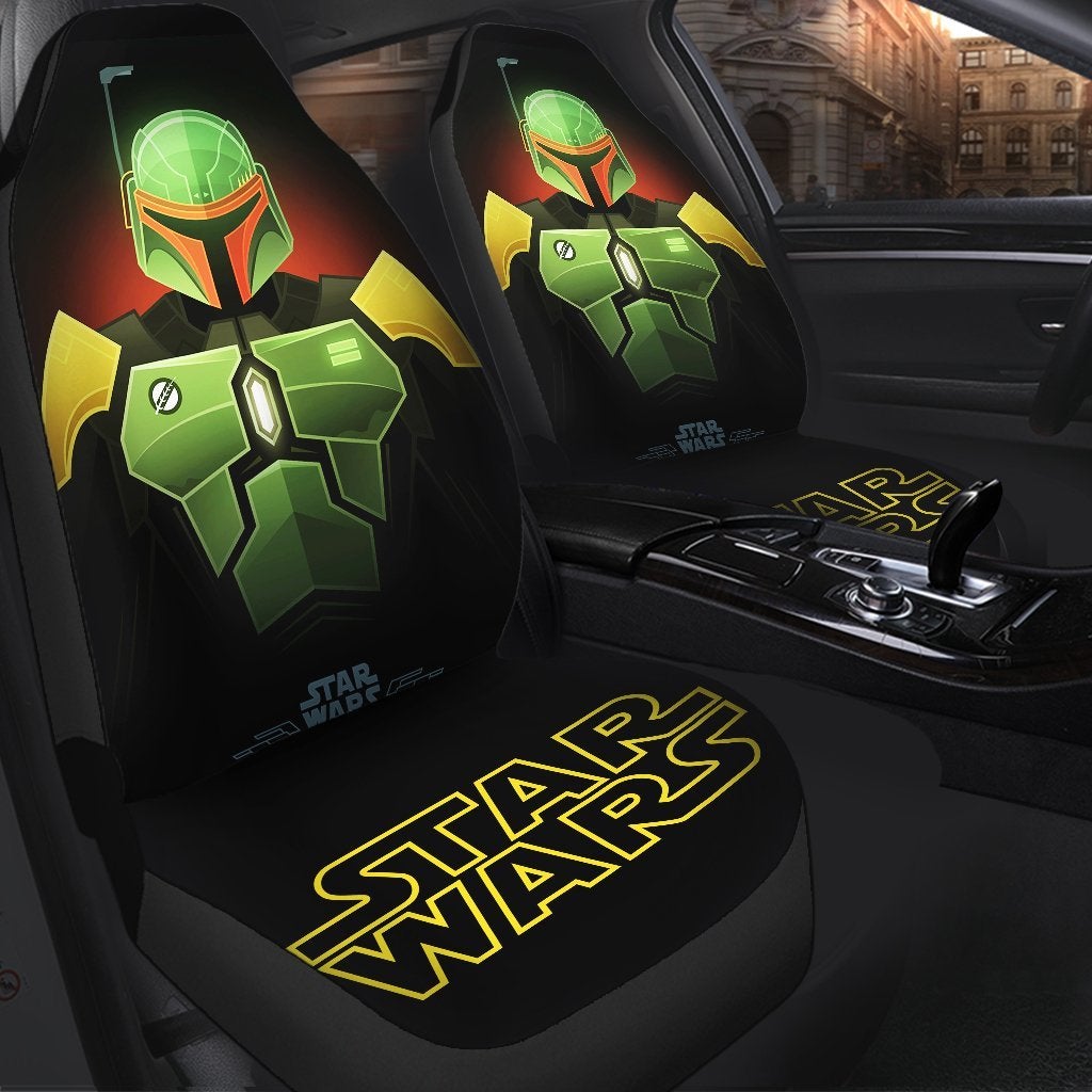 Star Wars Boba Fett Premium Custom Car Seat Covers Decor Protectors
