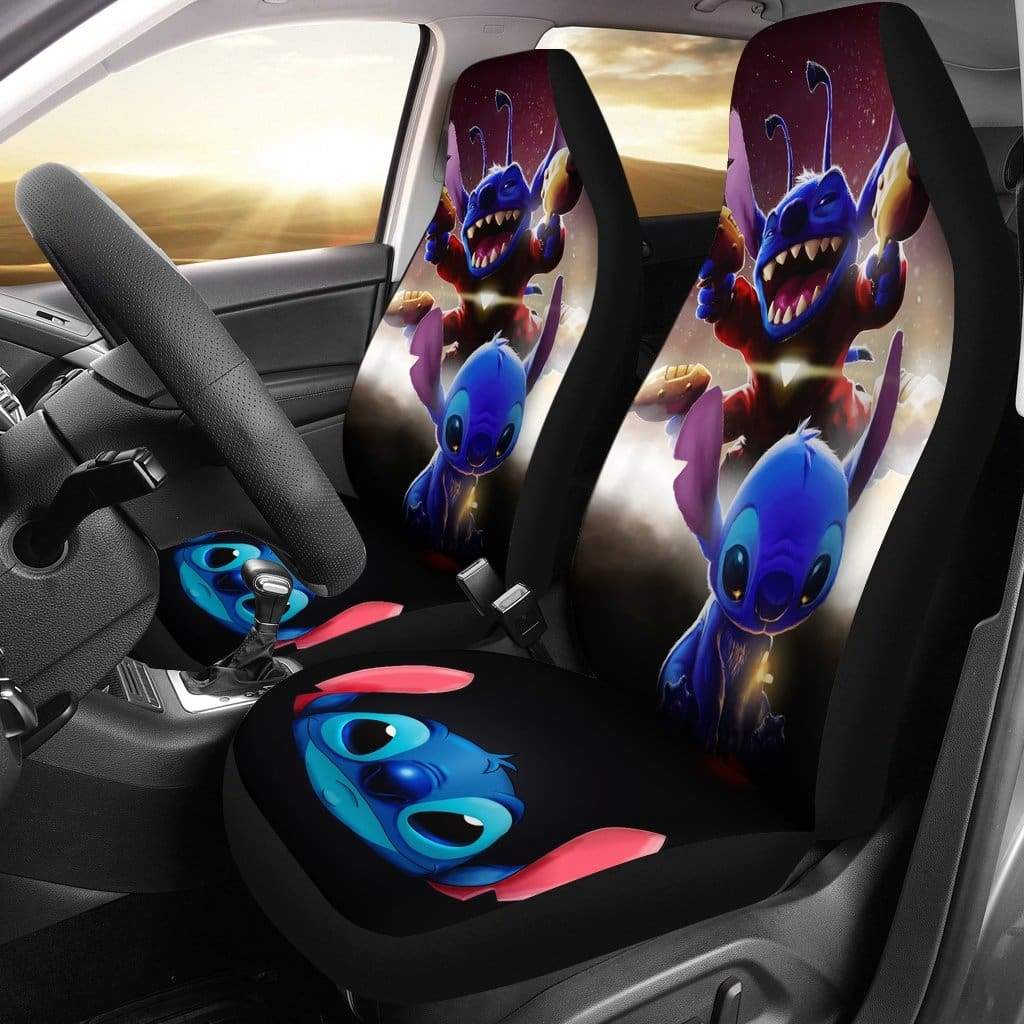 Stitch Alien Car Premium Custom Car Seat Covers Decor Protectors