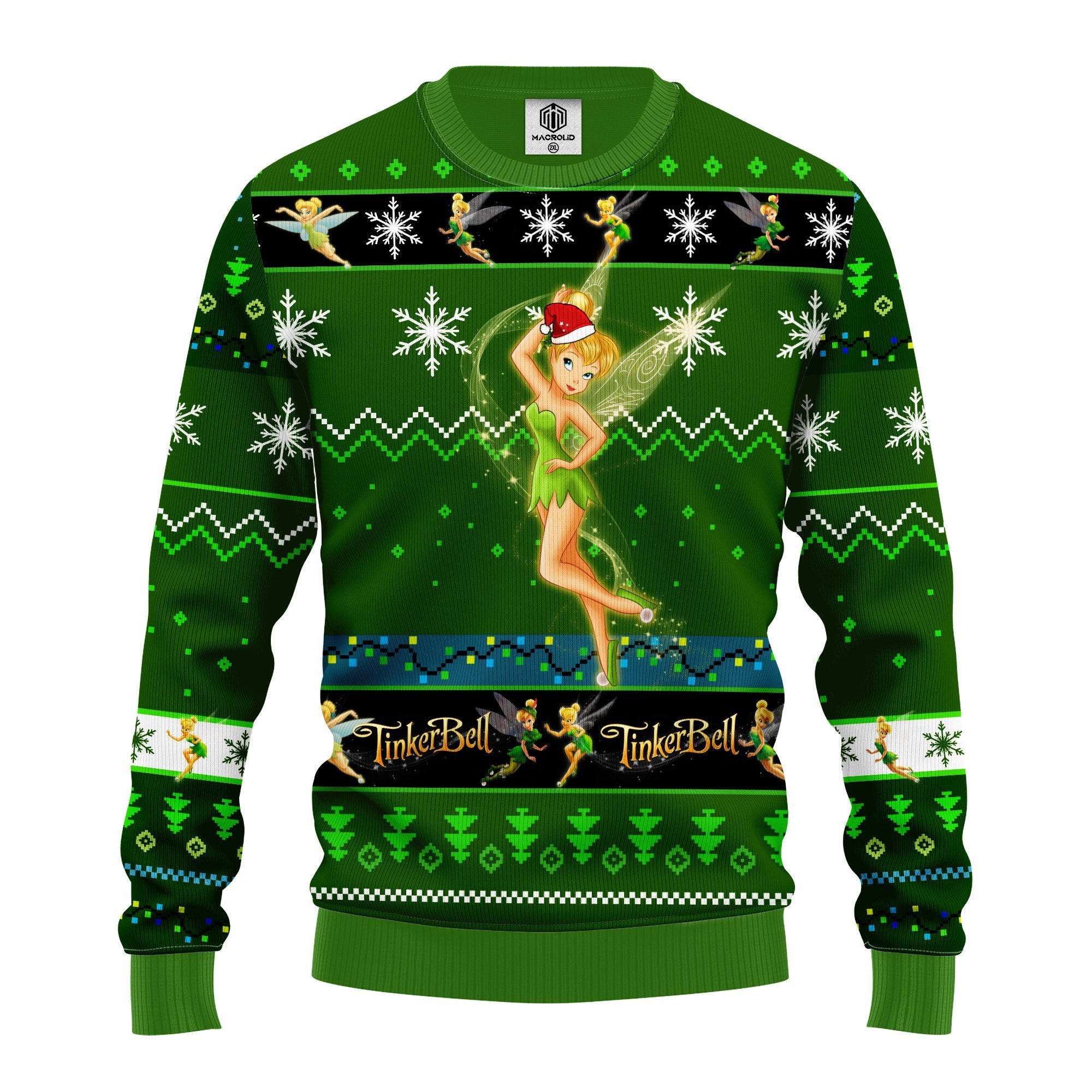 Tinker Bell Ugly Christmas Sweater Green Amazing Gift Idea Thanksgiving Gift
