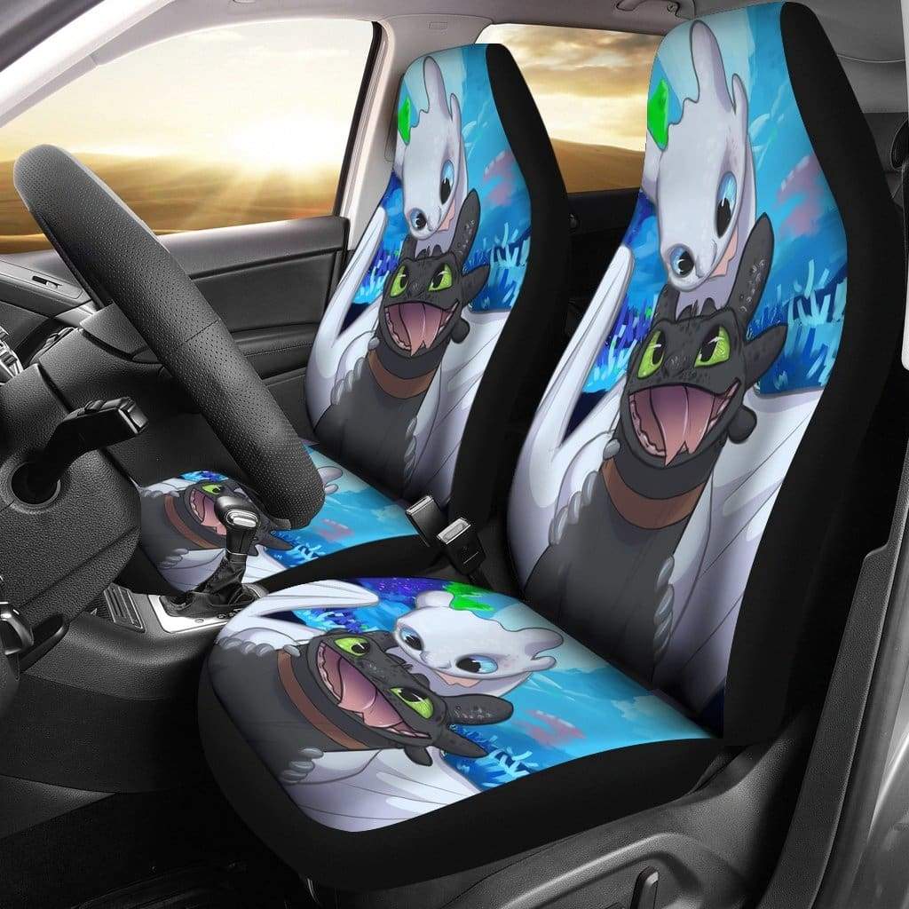 Toothless And The Light Fury Car Premium Custom Car Seat Covers Decor Protectors