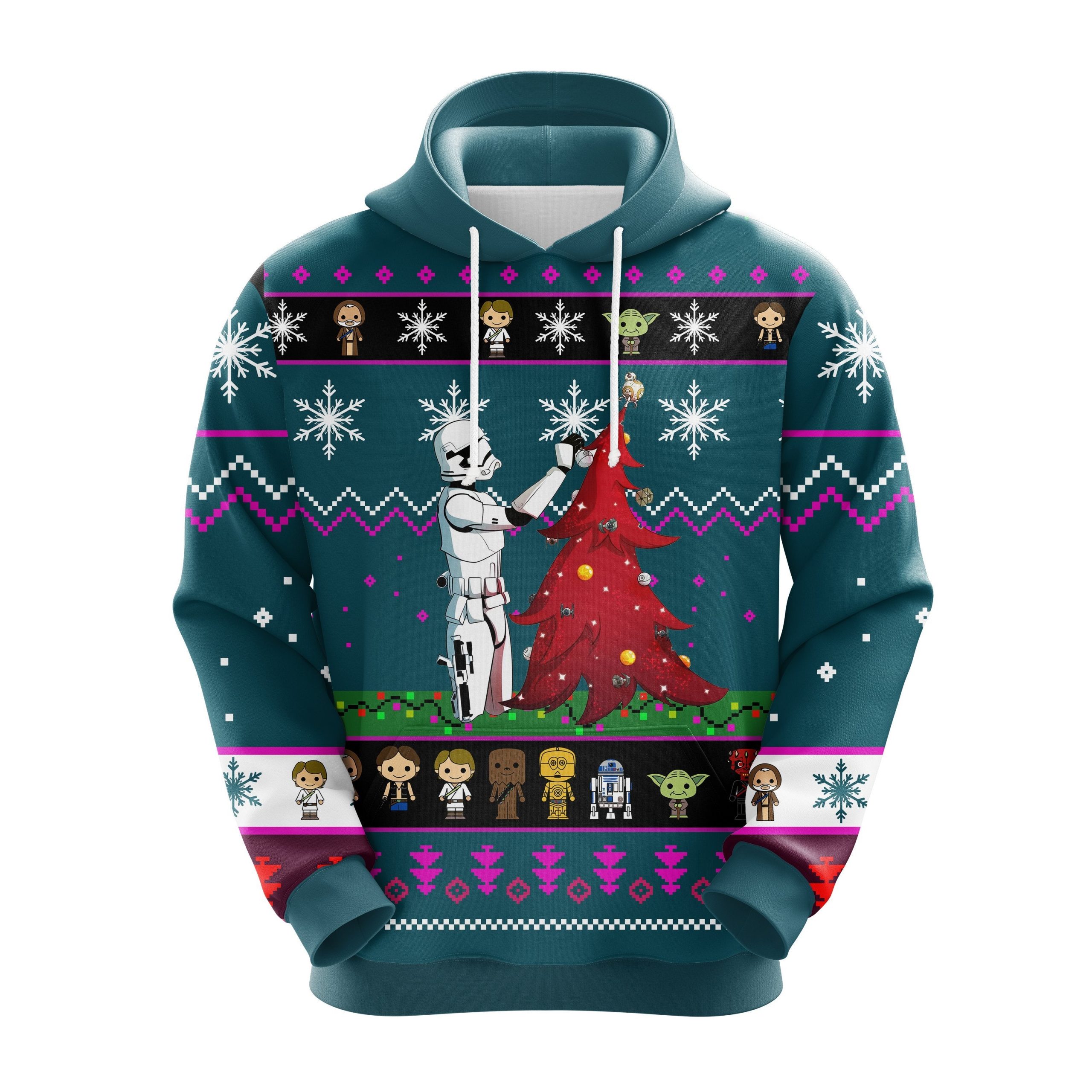 Star Wars Christmas Cute Noel Mc Ugly Hoodie Blue 2- Amazing Gift Idea Thanksgiving Gift