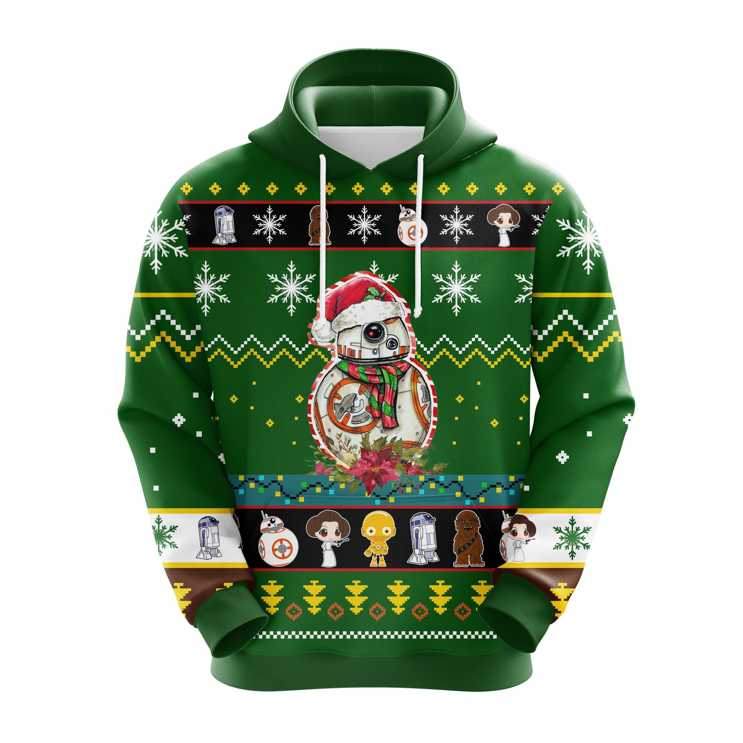 Star Wars Christmas Cute Noel Mc Ugly Hoodie Green 1- Amazing Gift Idea Thanksgiving Gift