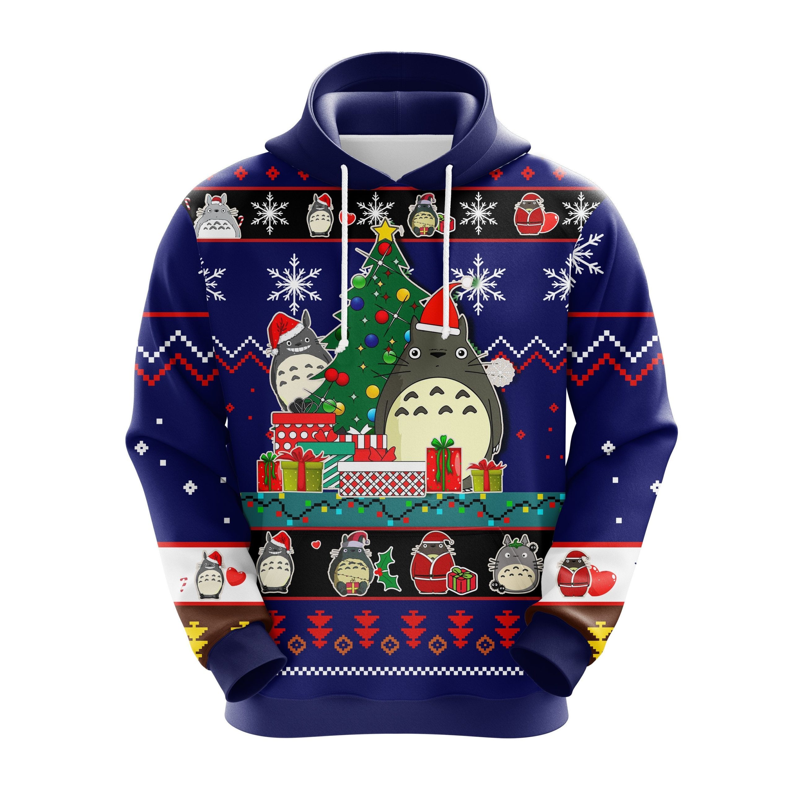 Totoro Chibi Christmas Cute Noel Mc Ugly Hoodie 1 Amazing Gift Idea Thanksgiving Gift