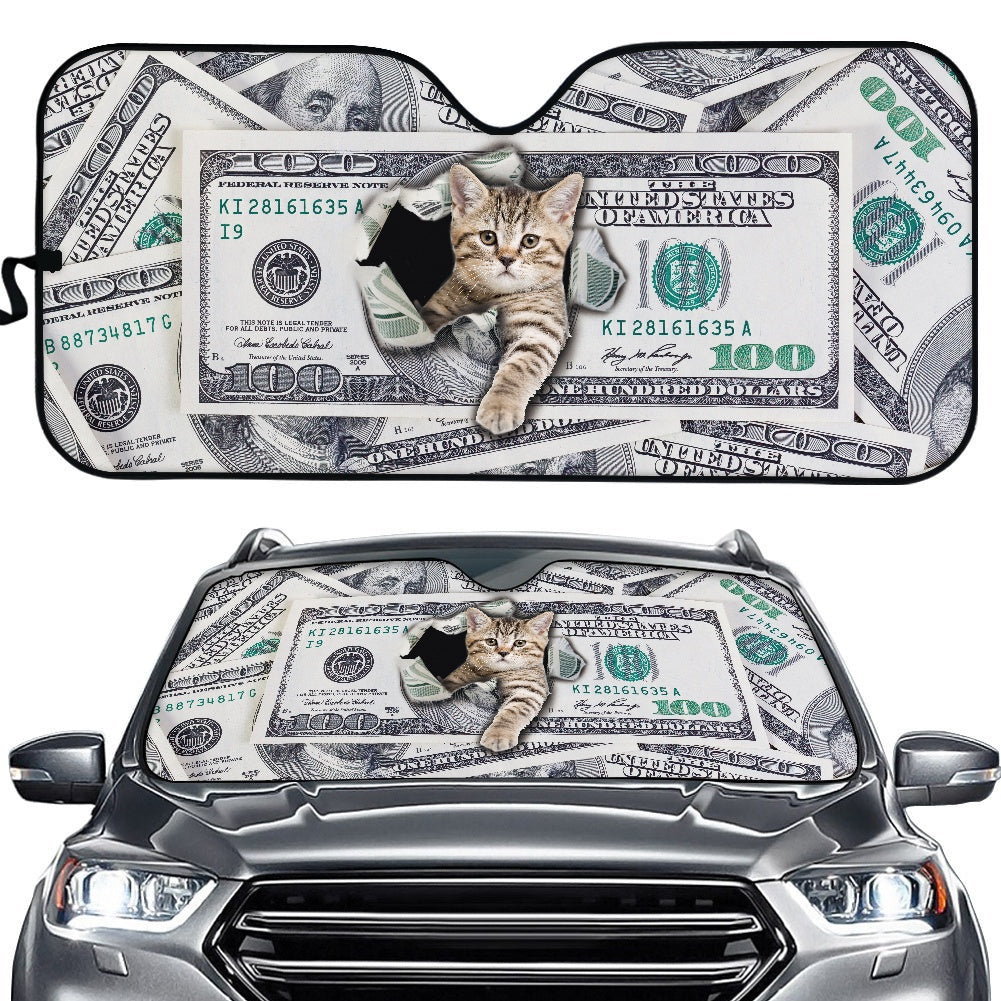 Dollar Cat Car Auto Sunshades