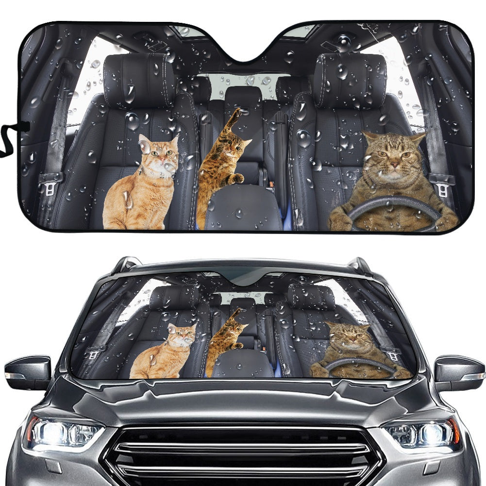 Rain Cat Family Car Auto Sunshades
