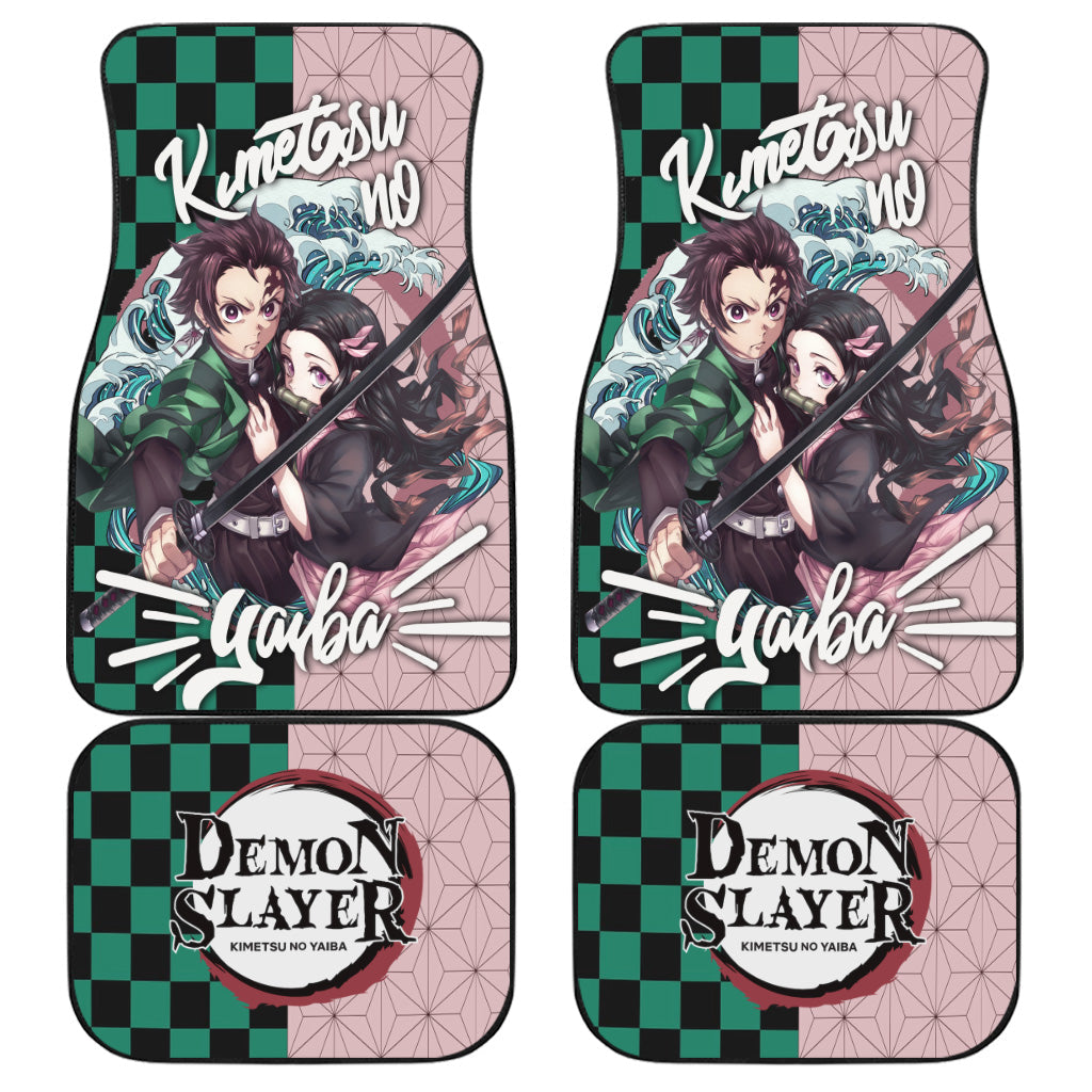 Demon Slayer Tanjiro x Nezuko Car Floor Mats Anime Car Accessories