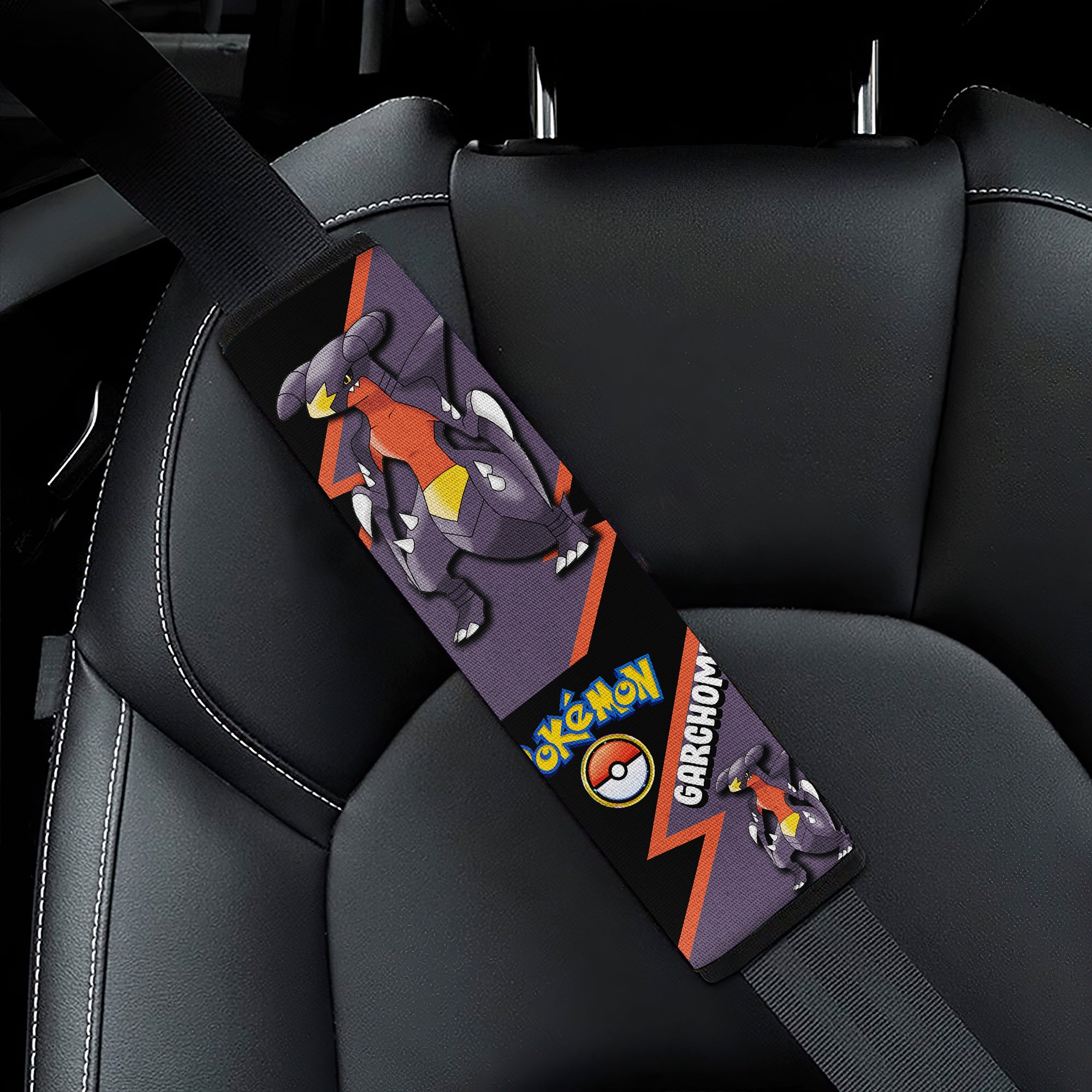 Garchomp car seat belt covers Anime Pokemon Custom Car Accessories