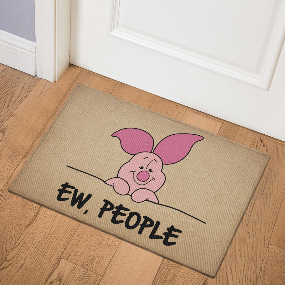 Lovely Piglet Ew People Door Mats Home Decor