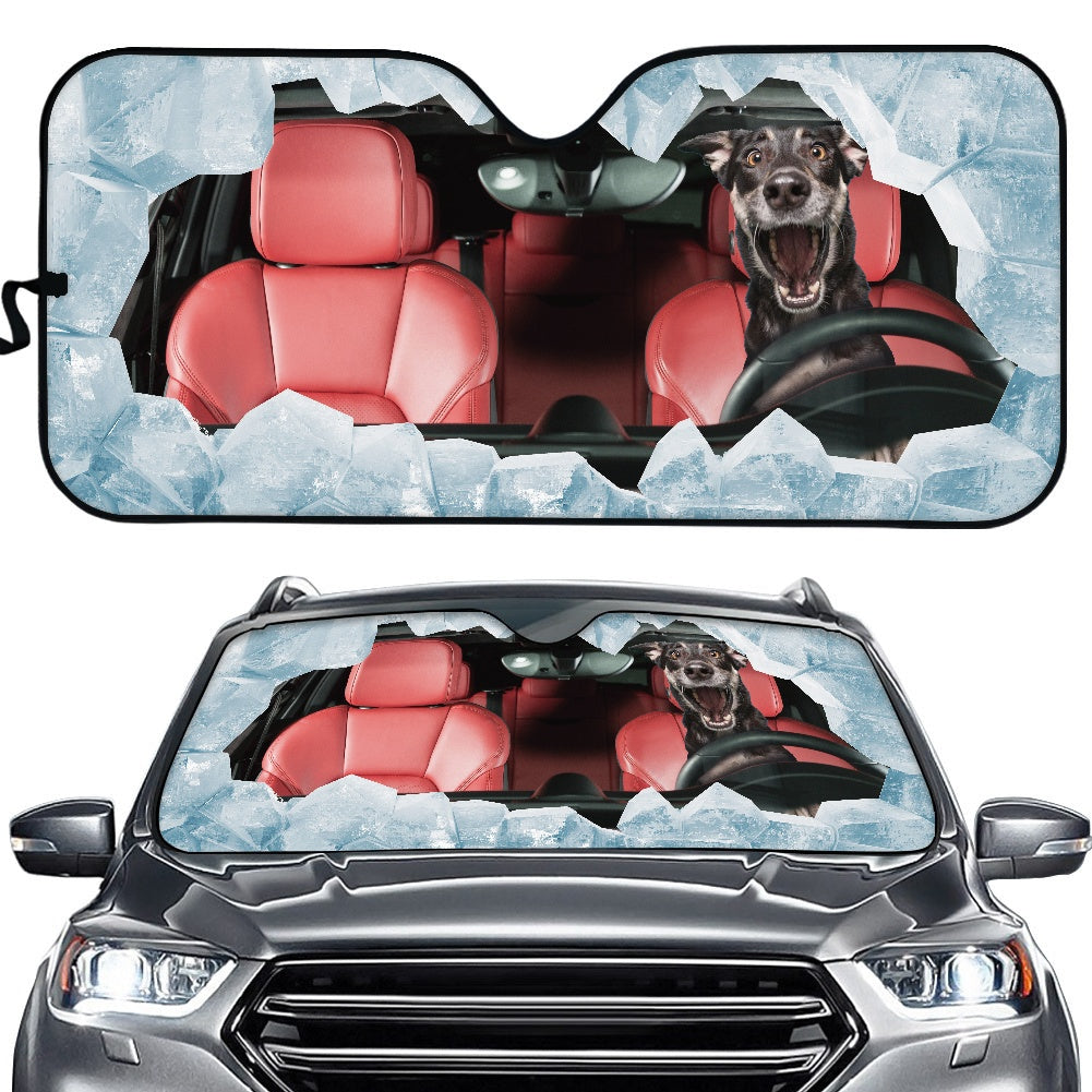 Ice Dog Car Auto Sunshades
