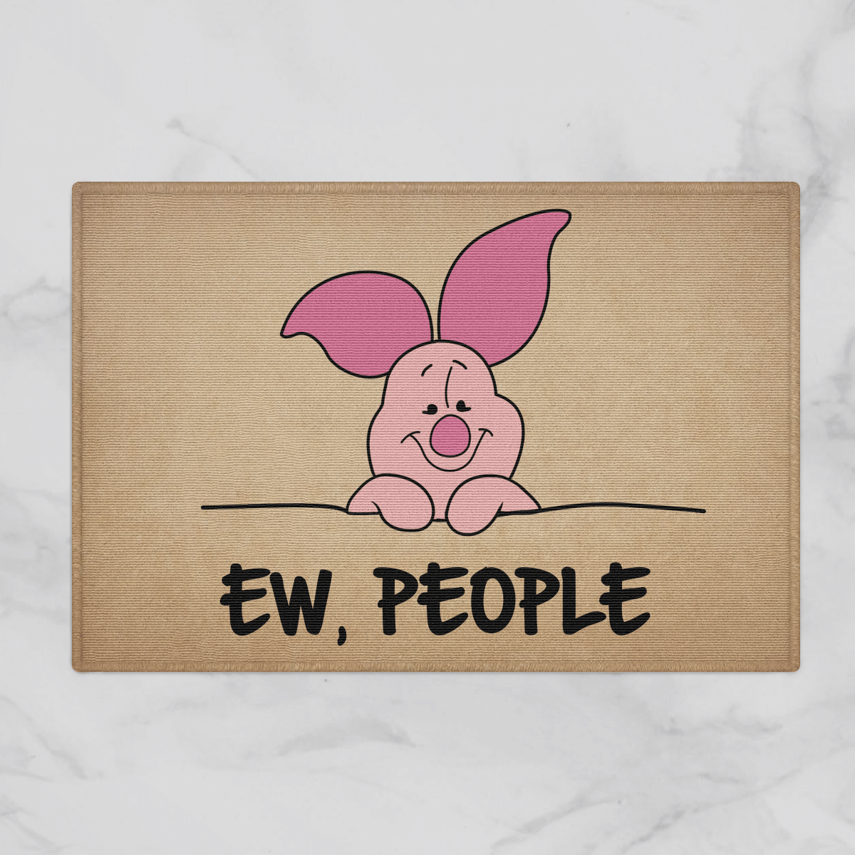 Lovely Piglet Ew People Door Mats Home Decor