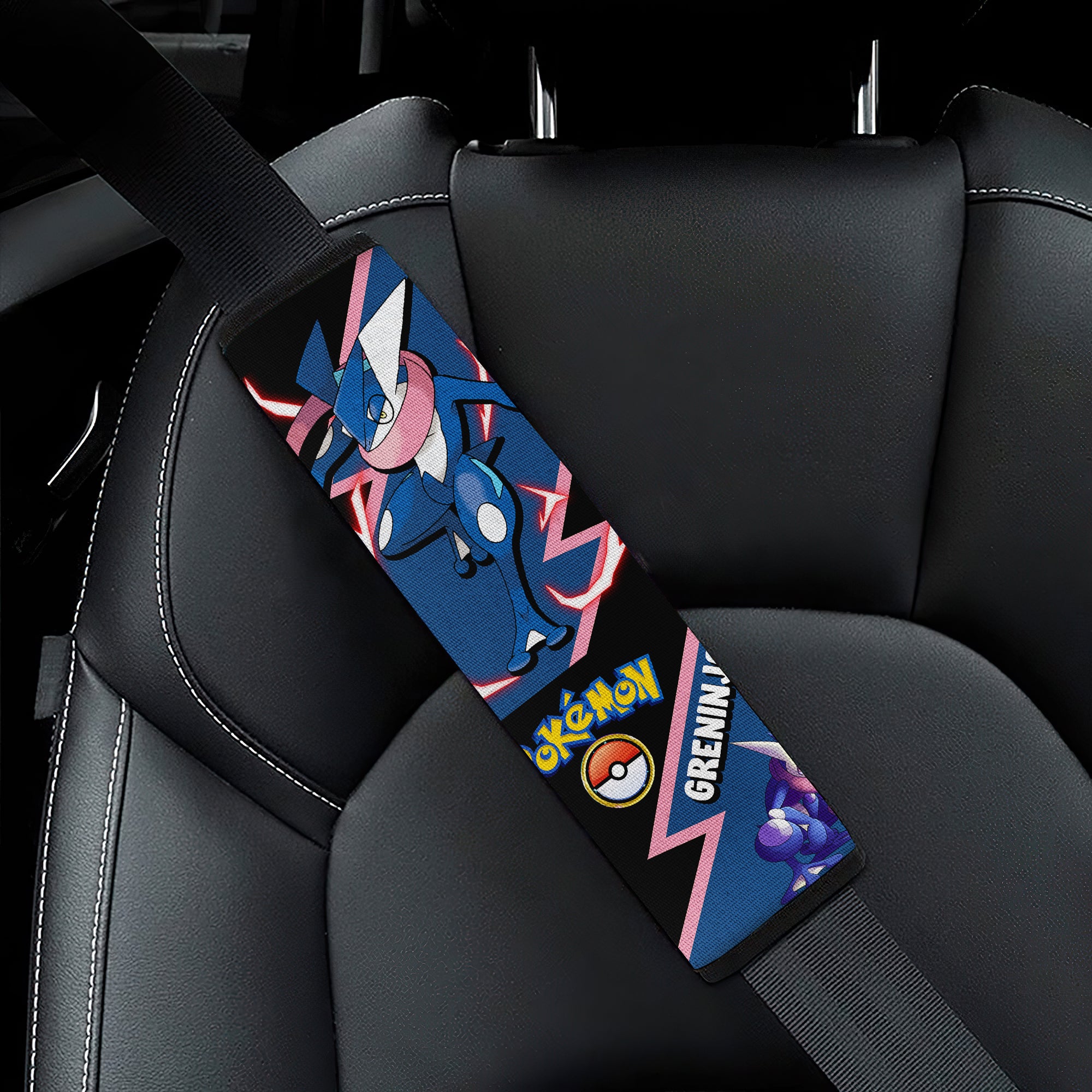 Greninja car seat belt covers Anime Pokemon Custom Car Accessories