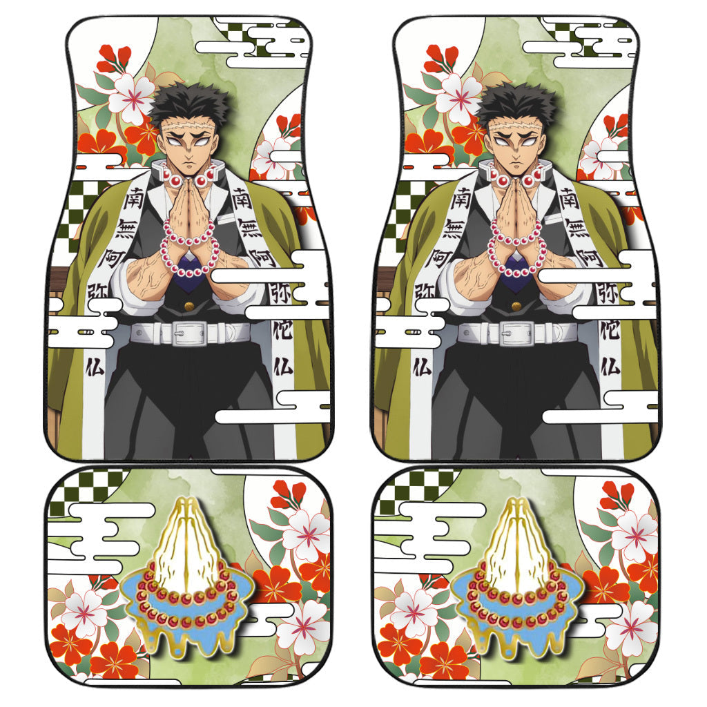 Gyomei Himejima Car Floor Mats Custom Demon Slayer Anime Car Accessories