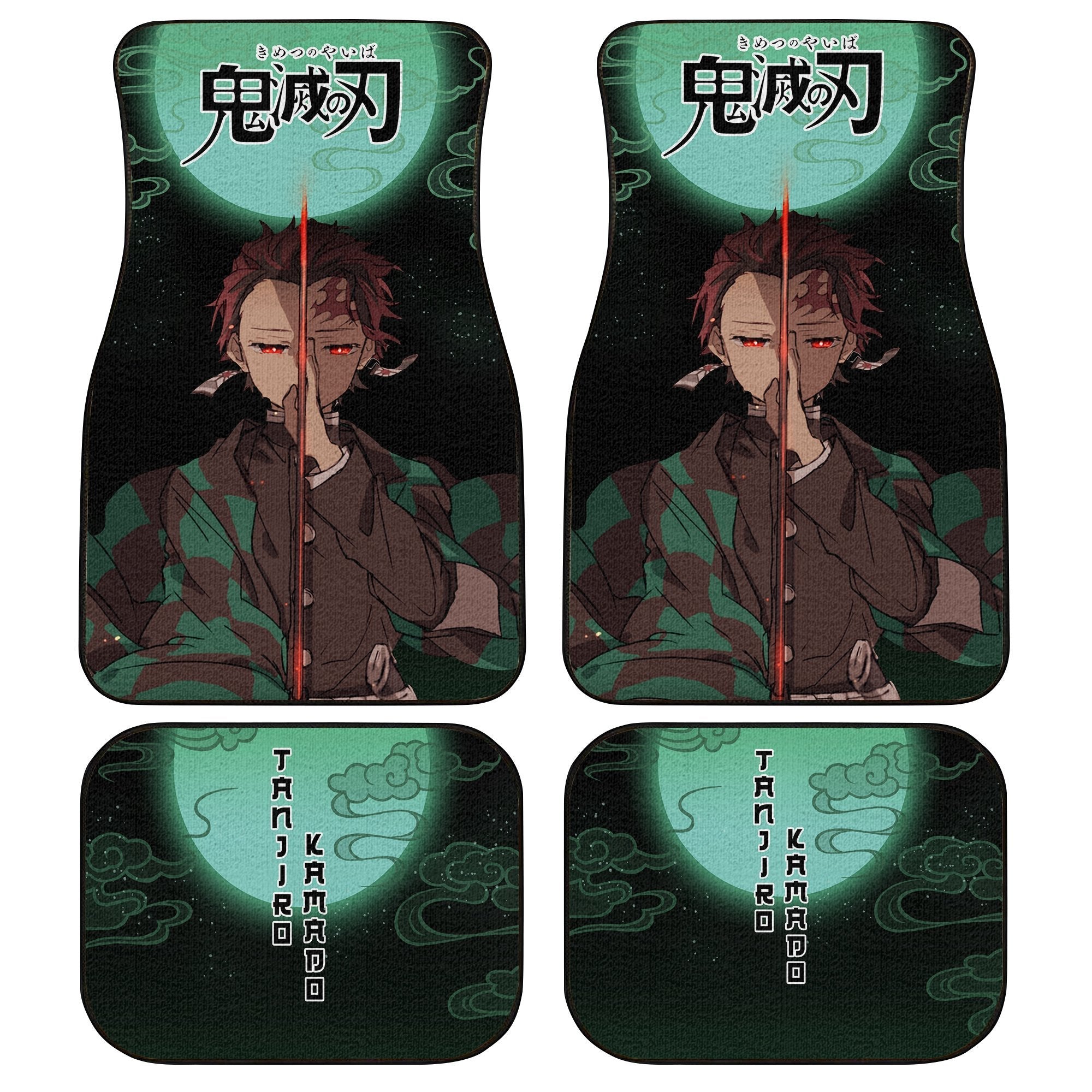 Demon Slayers Anime Car Floor Mats Tanjiro Kamado Kimetsu no Yaiba Car Accessories