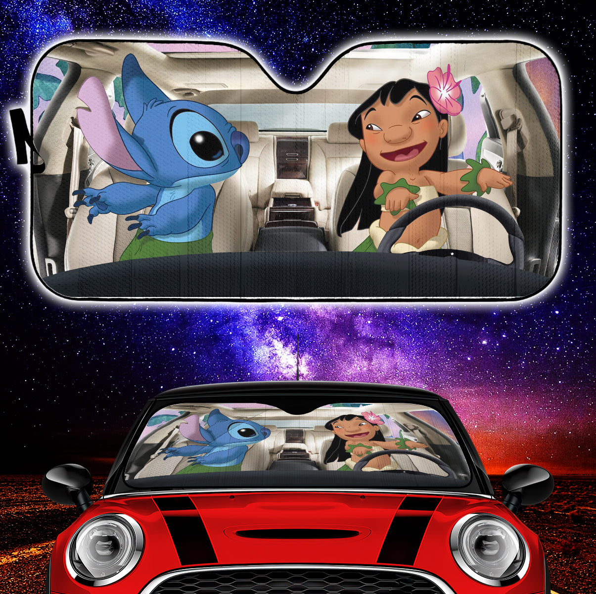 Lilo And Stitch Drive Funny Hawai Car Auto Sun Shades Windshield Accessories Decor Gift